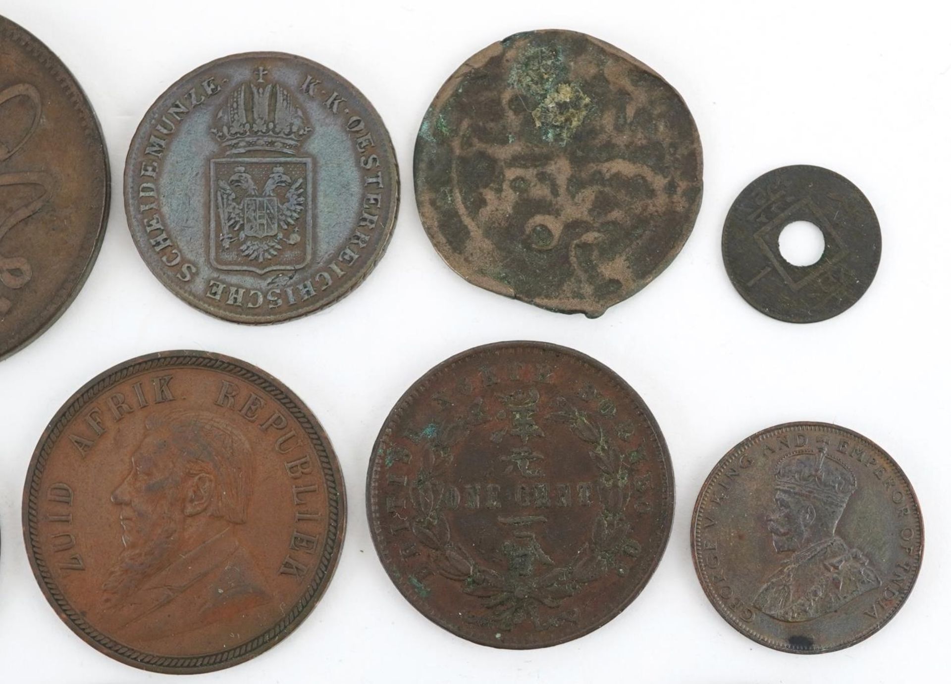 Antique and later world coinage including a Crete 1900 two lepta, South African 1898 penny, Ceylon - Bild 8 aus 10