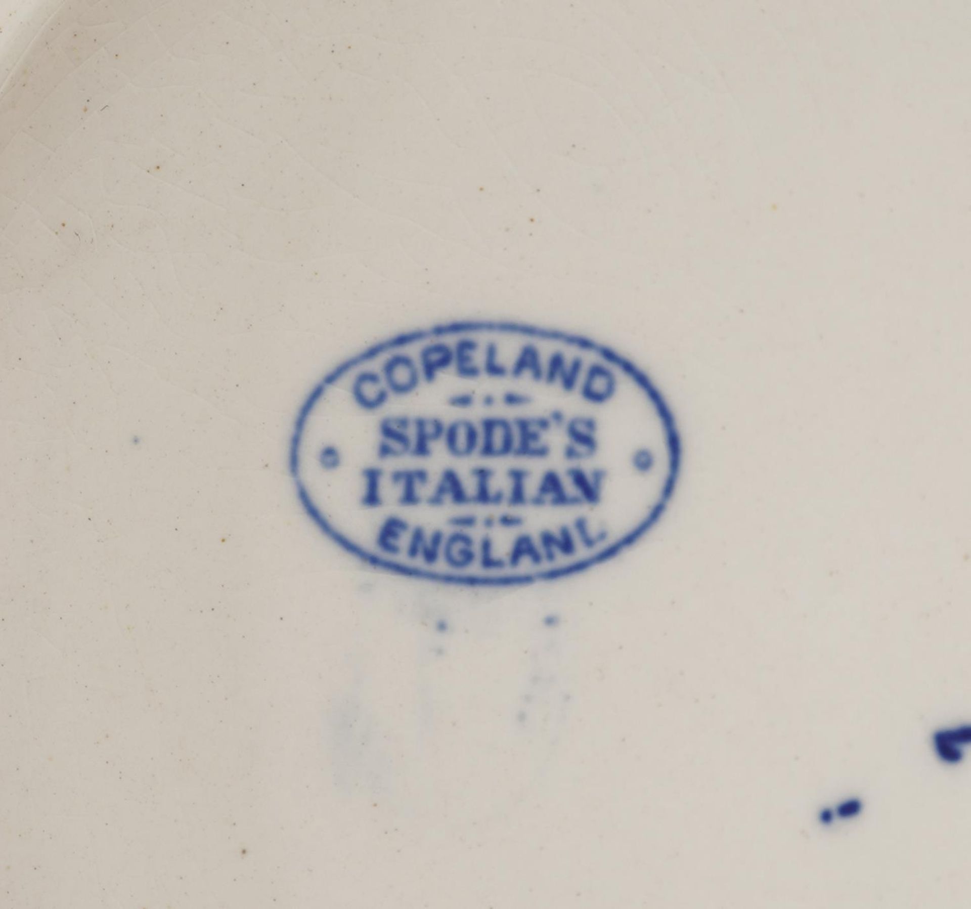 Copeland Spode Italian pattern with Olde Lang Syne motto comprising tyg and three piece tea set, the - Bild 4 aus 4