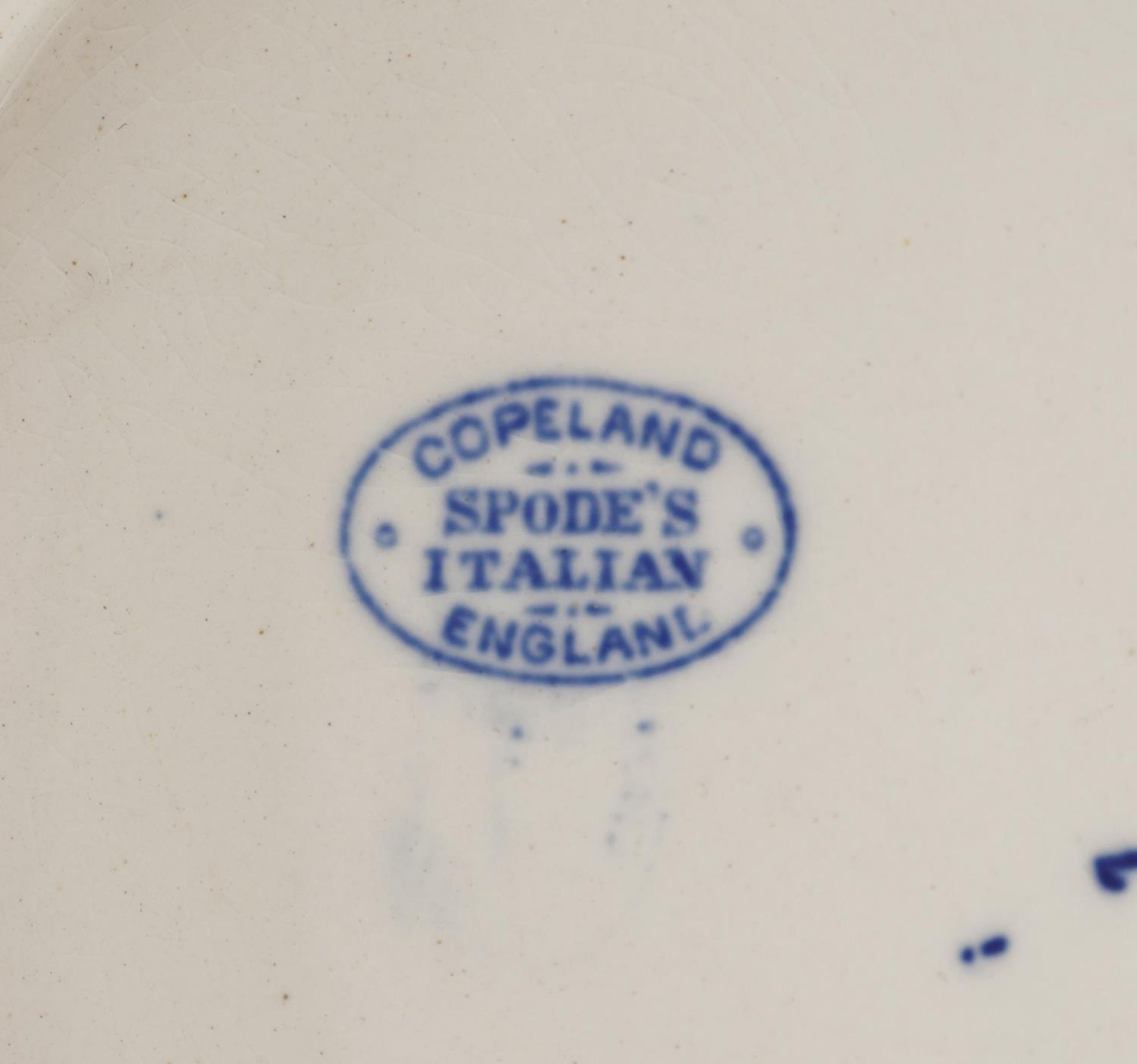 Copeland Spode Italian pattern with Olde Lang Syne motto comprising tyg and three piece tea set, the - Image 4 of 4