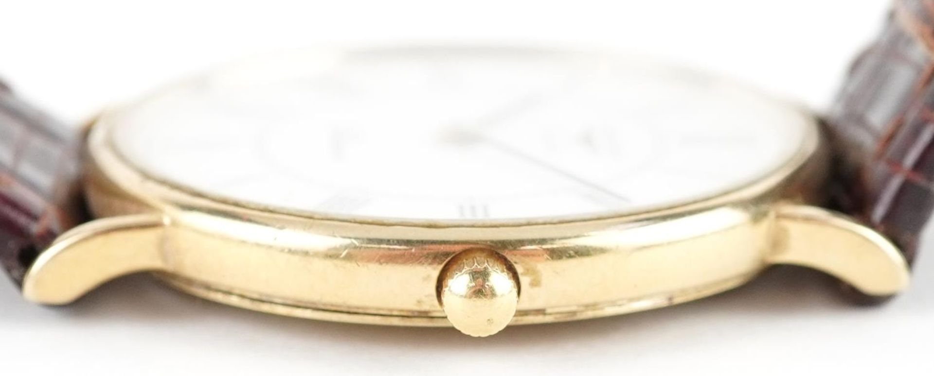 Longines, gentlemen's 9ct gold Longines Presence quartz wristwatch having white dial with Roman - Bild 6 aus 6