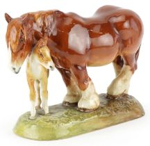 Royal Doulton horse group, The Chestnut Mare HN2522, 24cm in length