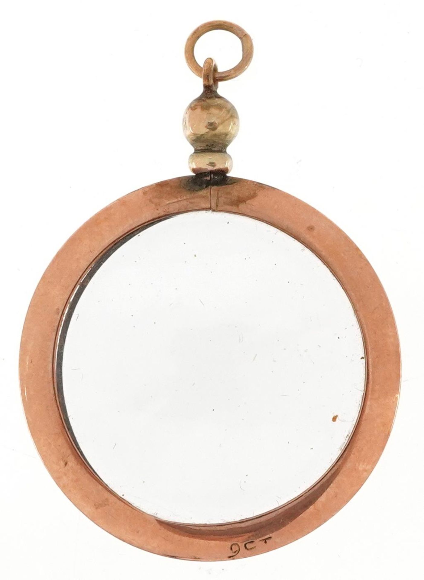 9ct rose gold open locket, 3.5cm high, 3.0g - Image 2 of 3