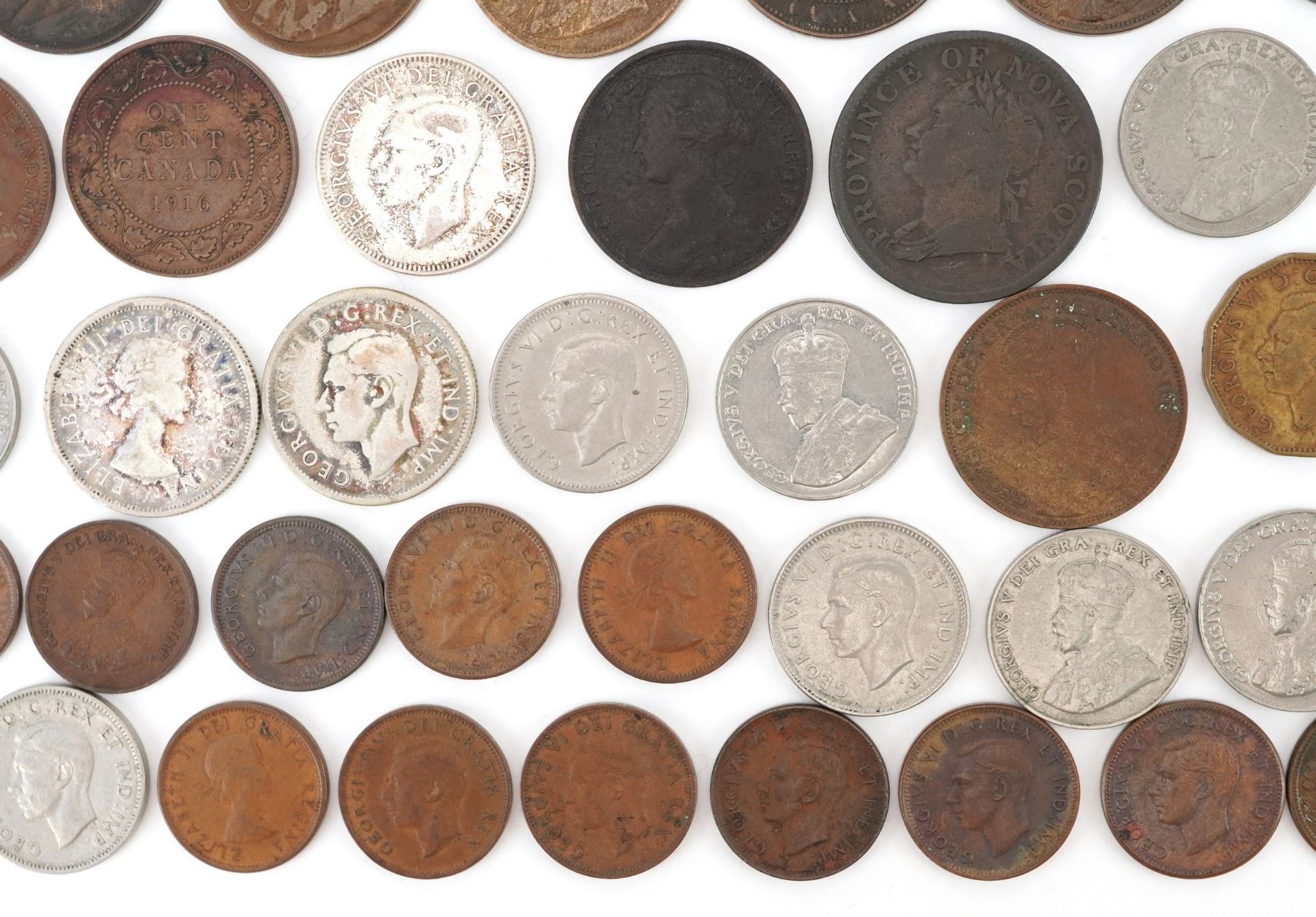 Early 19th century and later Canadian coinage and tokens including Nova Scotia one penny tokens, - Image 19 of 20