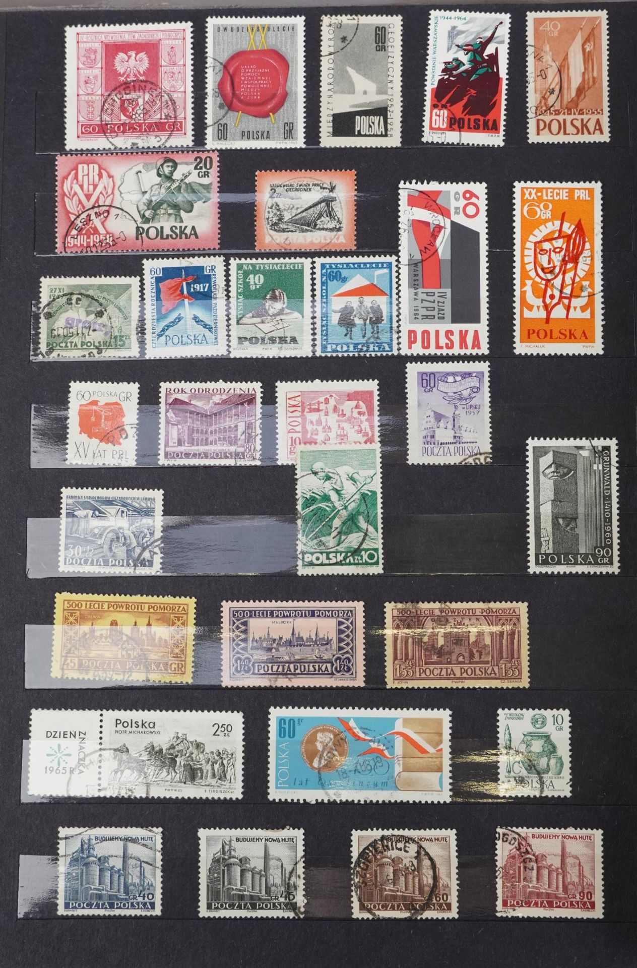 Collection of predominantly European stamps arranged in four albums or stock books - Bild 4 aus 8