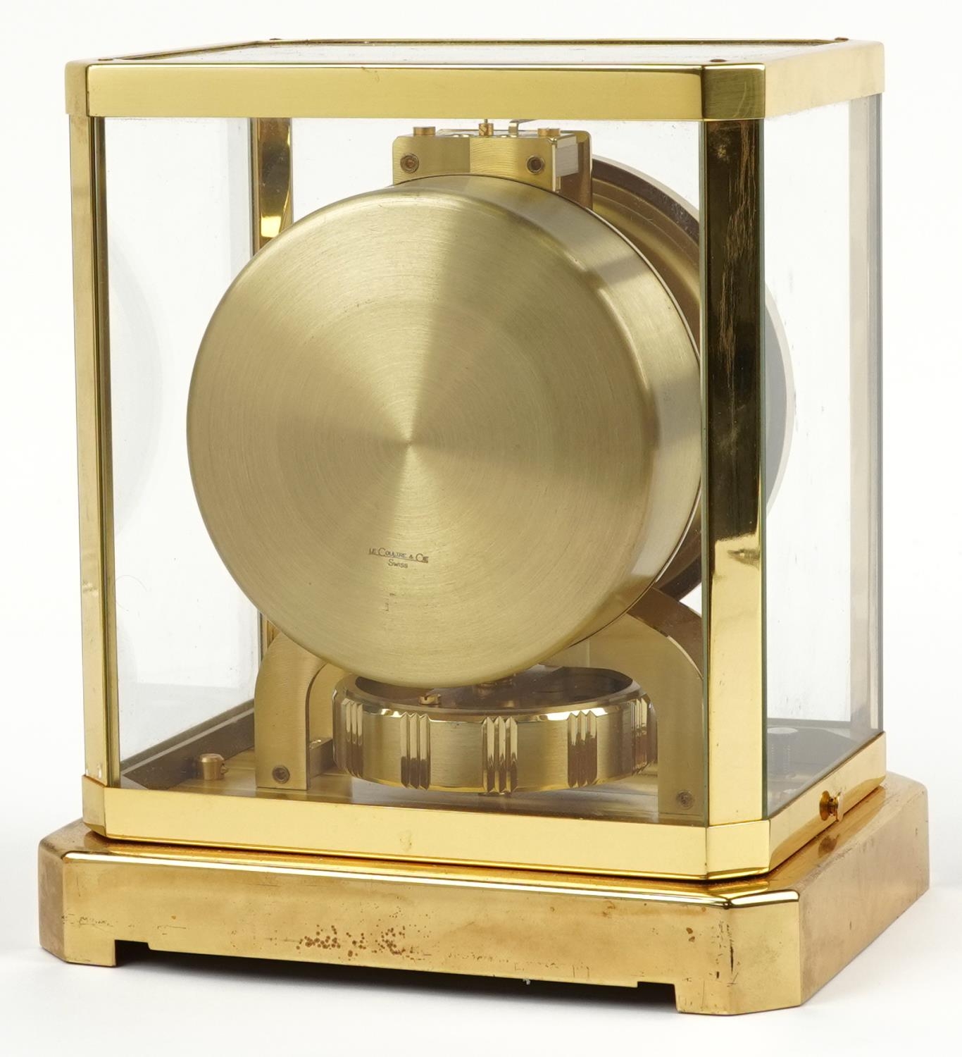 Jaeger LeCoultre brass cased Atmos clock with circular chapter ring having Arabic numerals, serial - Image 4 of 6