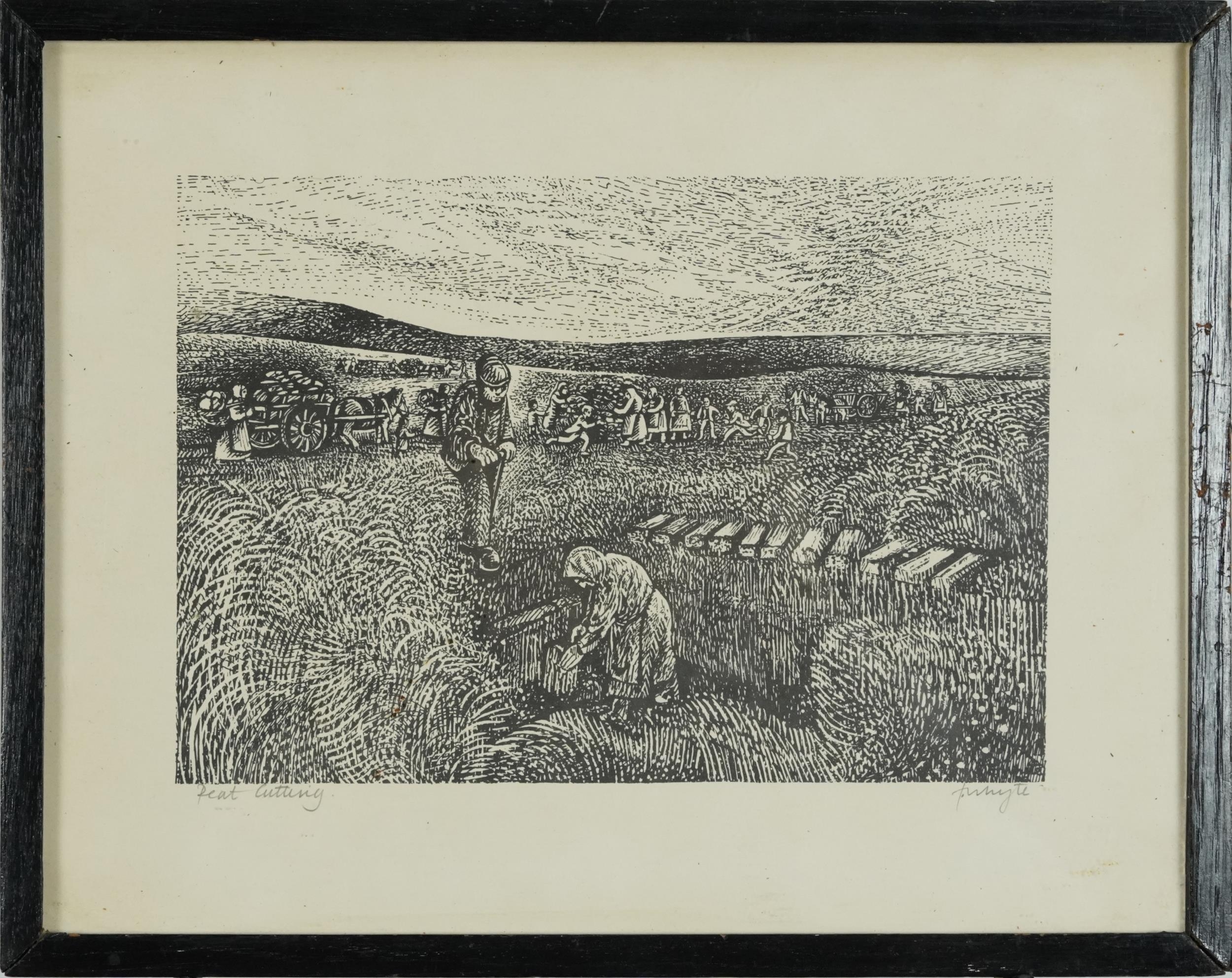 Edna Whyte - Highland Life, four pencil signed woodcuts, framed and glazed, each 30cm x 23cm - Image 8 of 20