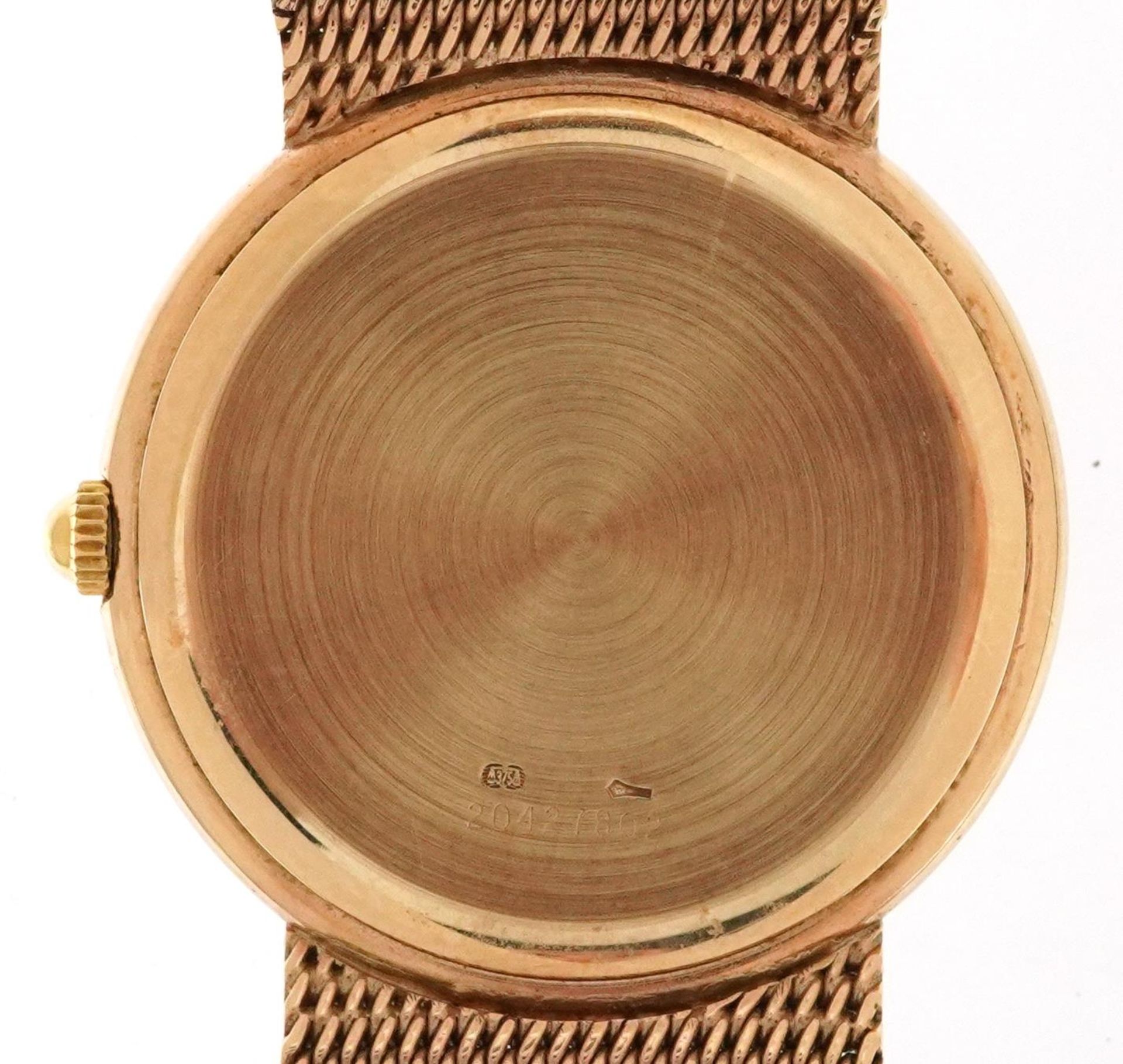 Longines, gentlemen's 9ct gold Longines quartz wristwatch with date aperture on a 9ct gold mesh link - Bild 4 aus 11