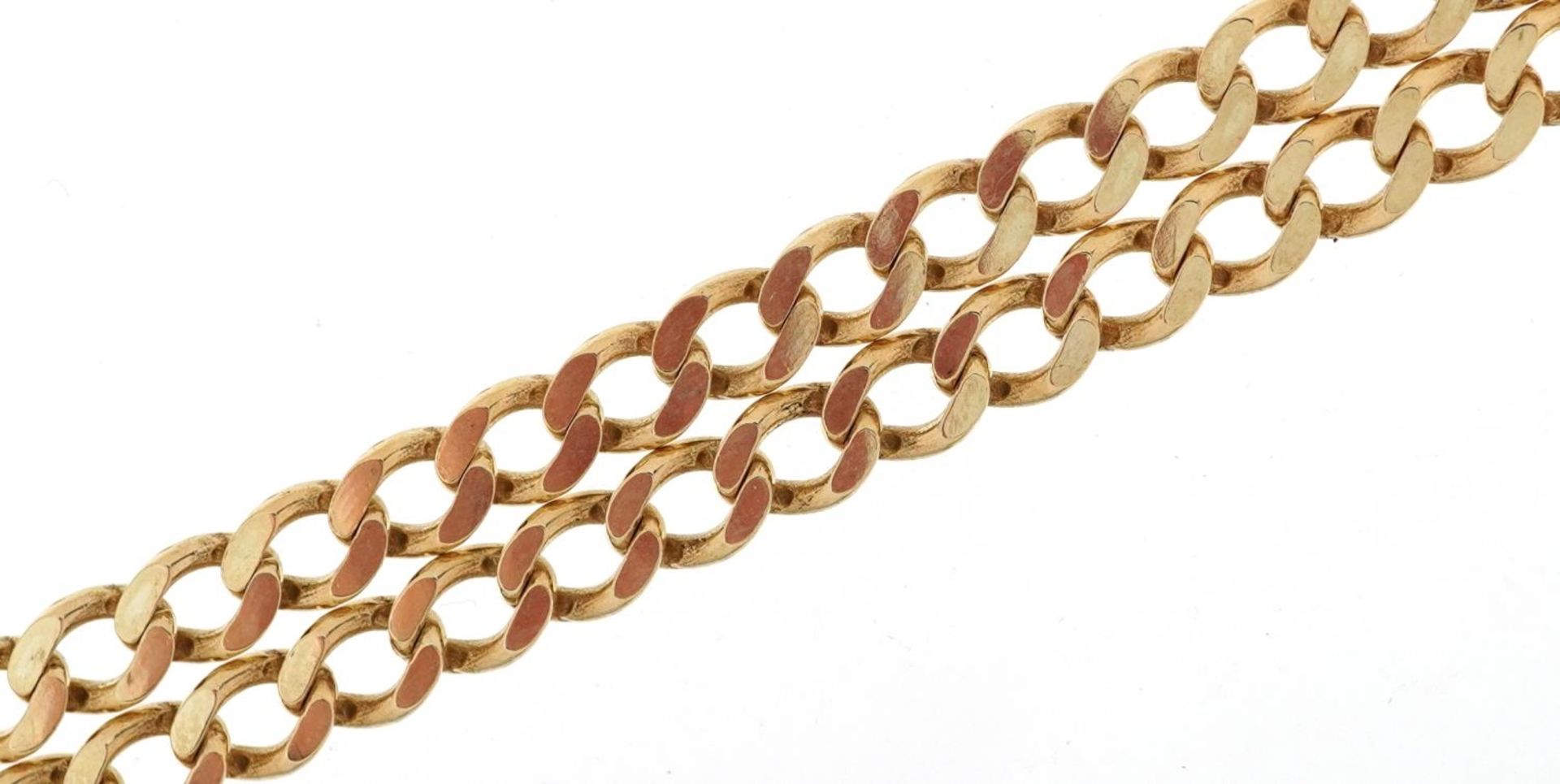 9ct gold curb link necklace, 54cm in length, 29.5g
