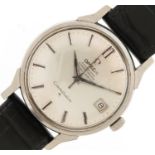 Omega, gentlemen's Omega constellation automatic chronometer wristwatch having silvered dial with