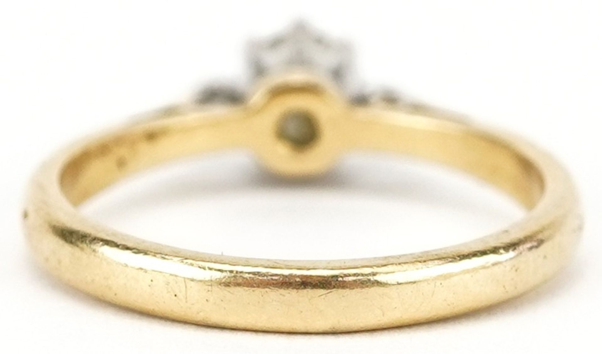 18ct gold diamond solitaire ring, the diamond approximately 0.30 carat, size J, 2.6g - Image 2 of 4