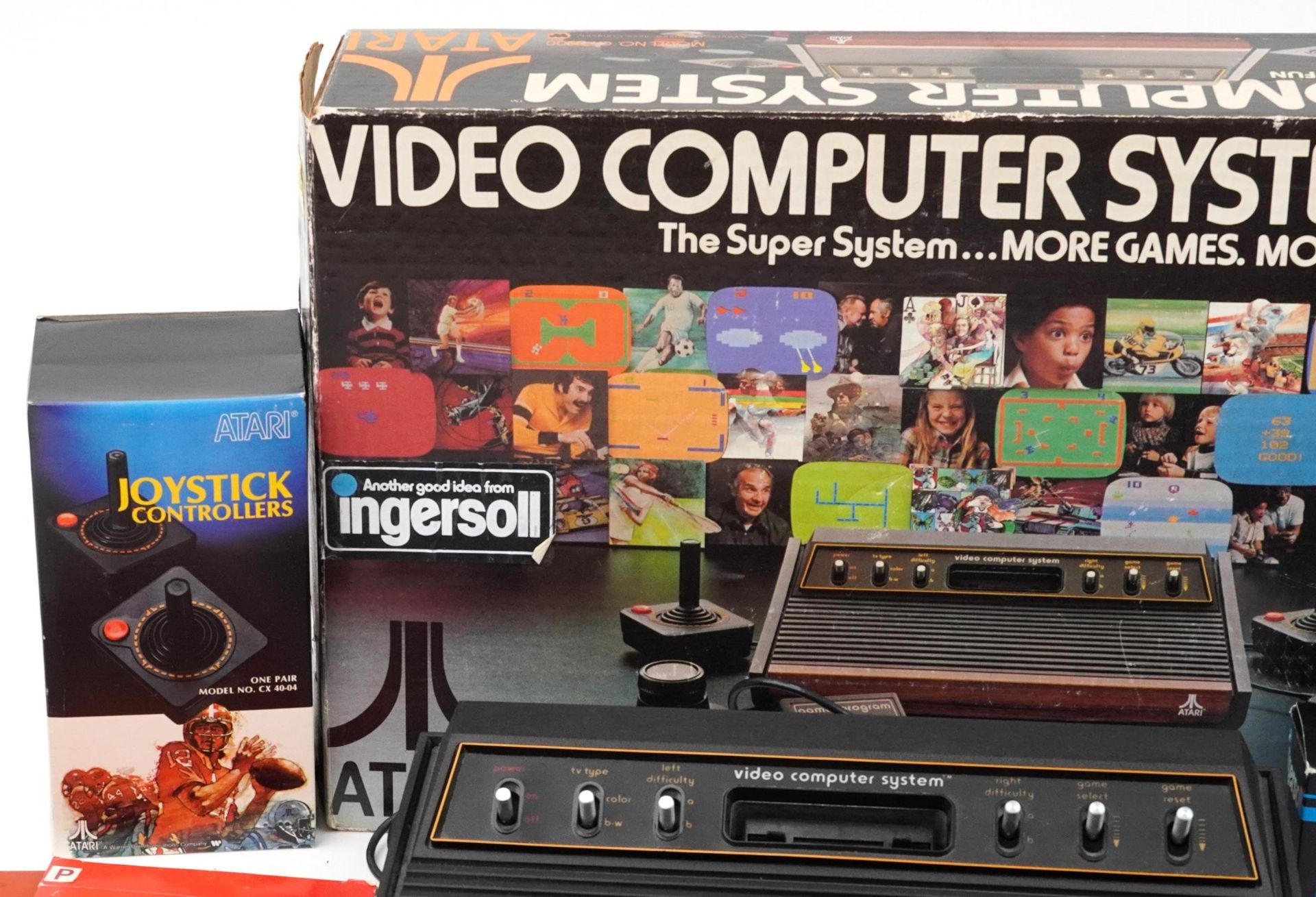 Vintage Atari video computer system with box model CX-2600 - Image 2 of 5