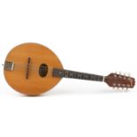 Ozark Professional eight string mandolin with paper label, 6.3cm in length