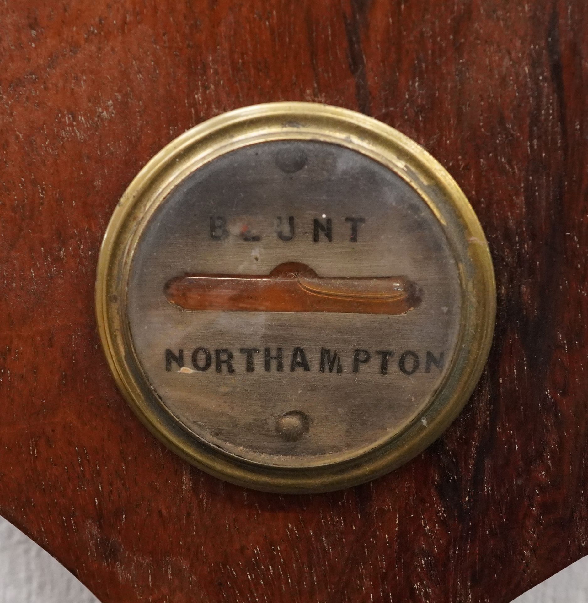 19th century rosewood banjo barometer with thermometer having silvered dials, one inscribed Blunt - Bild 2 aus 3