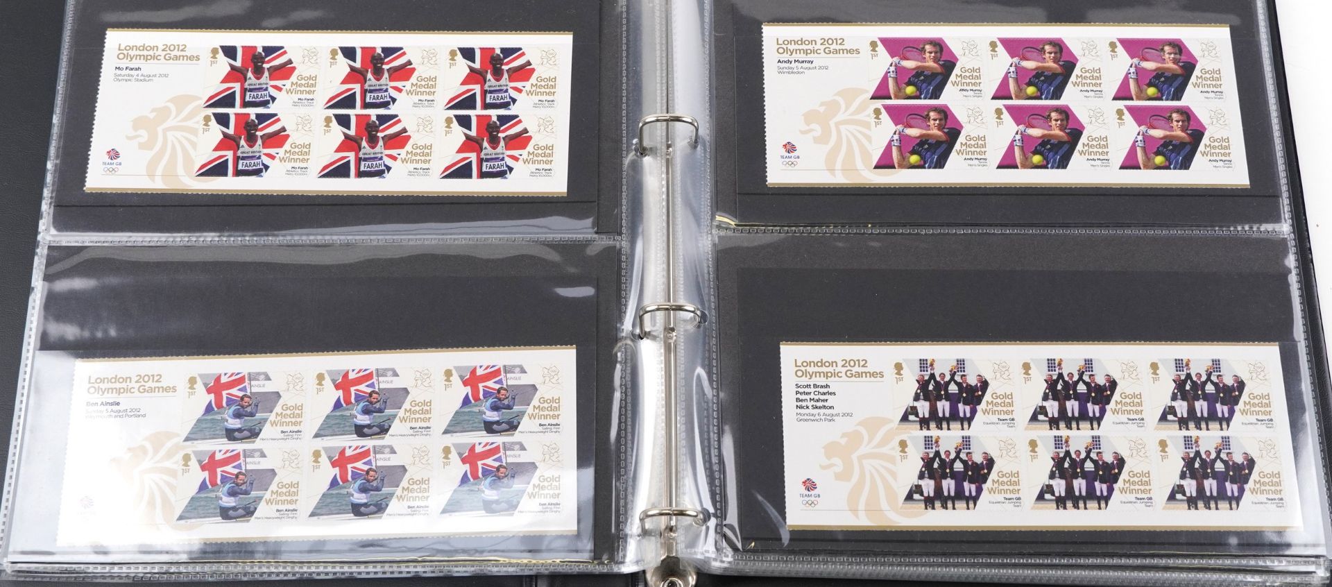 Collection of London 2012 Olympic Games mint unused stamps arranged in an album - Bild 5 aus 7