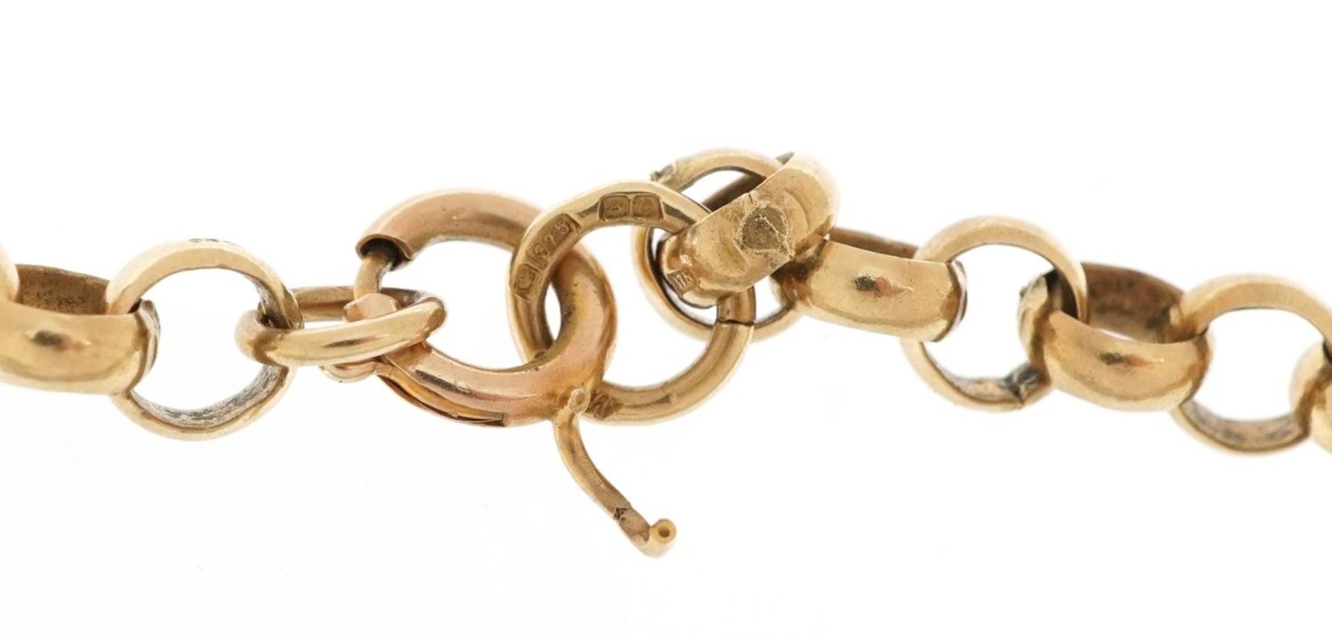 9ct gold Belcher link necklace, 62cm in length, 23.8g - Bild 3 aus 3