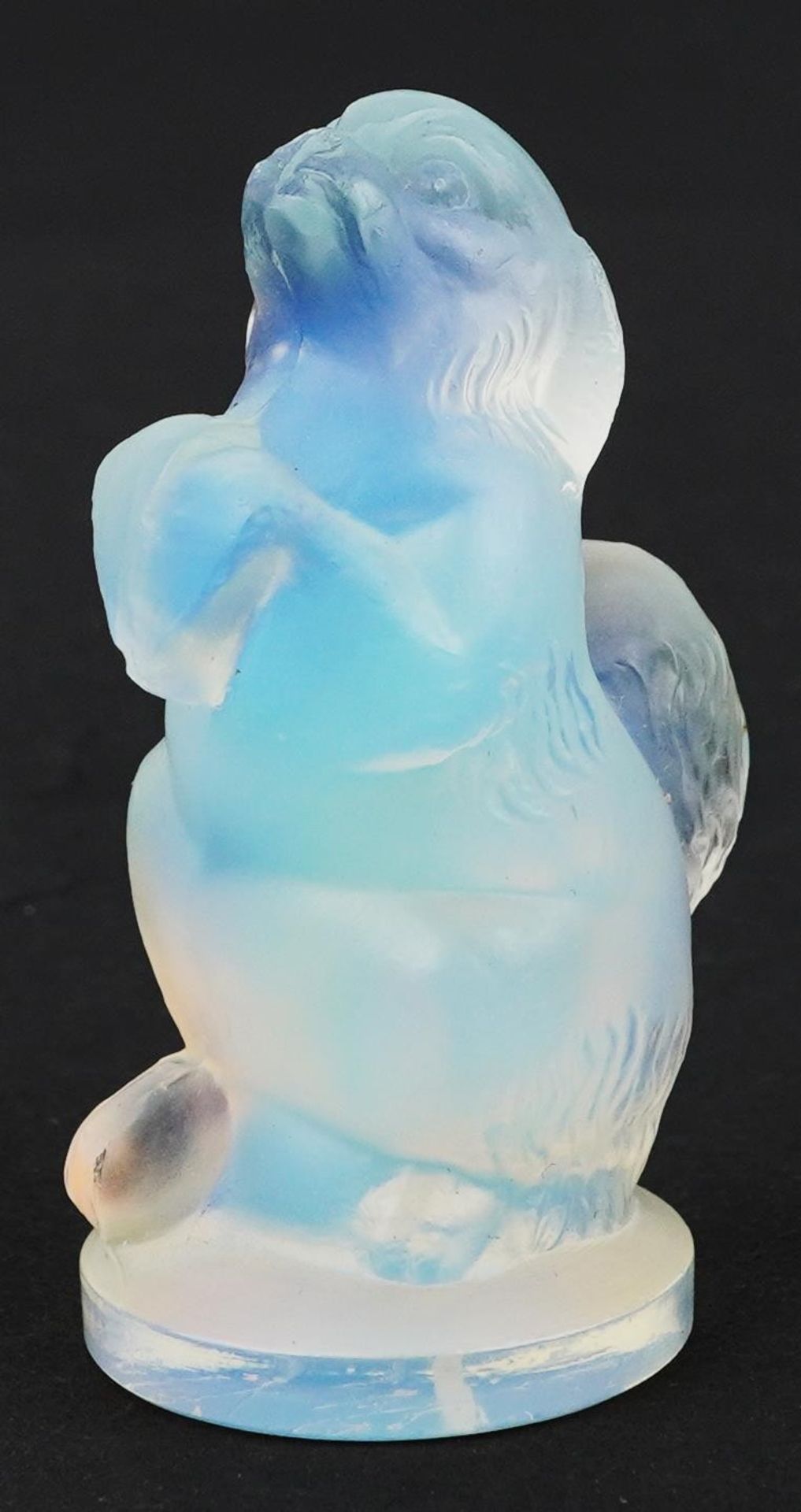 Sabino, French Art Deco opalescent glass paperweight in the form of a Pekinese dog, 5cm high