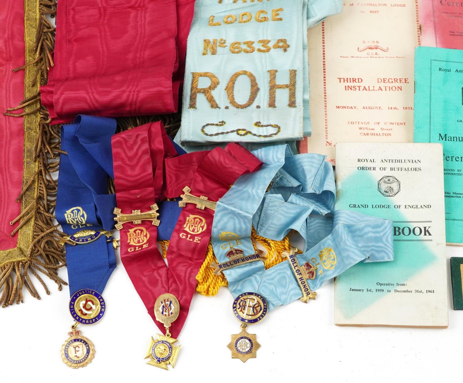 Royal Order of Buffaloes jewels and regalia relating to Brother Albert Frederick Hayes including a - Image 6 of 7