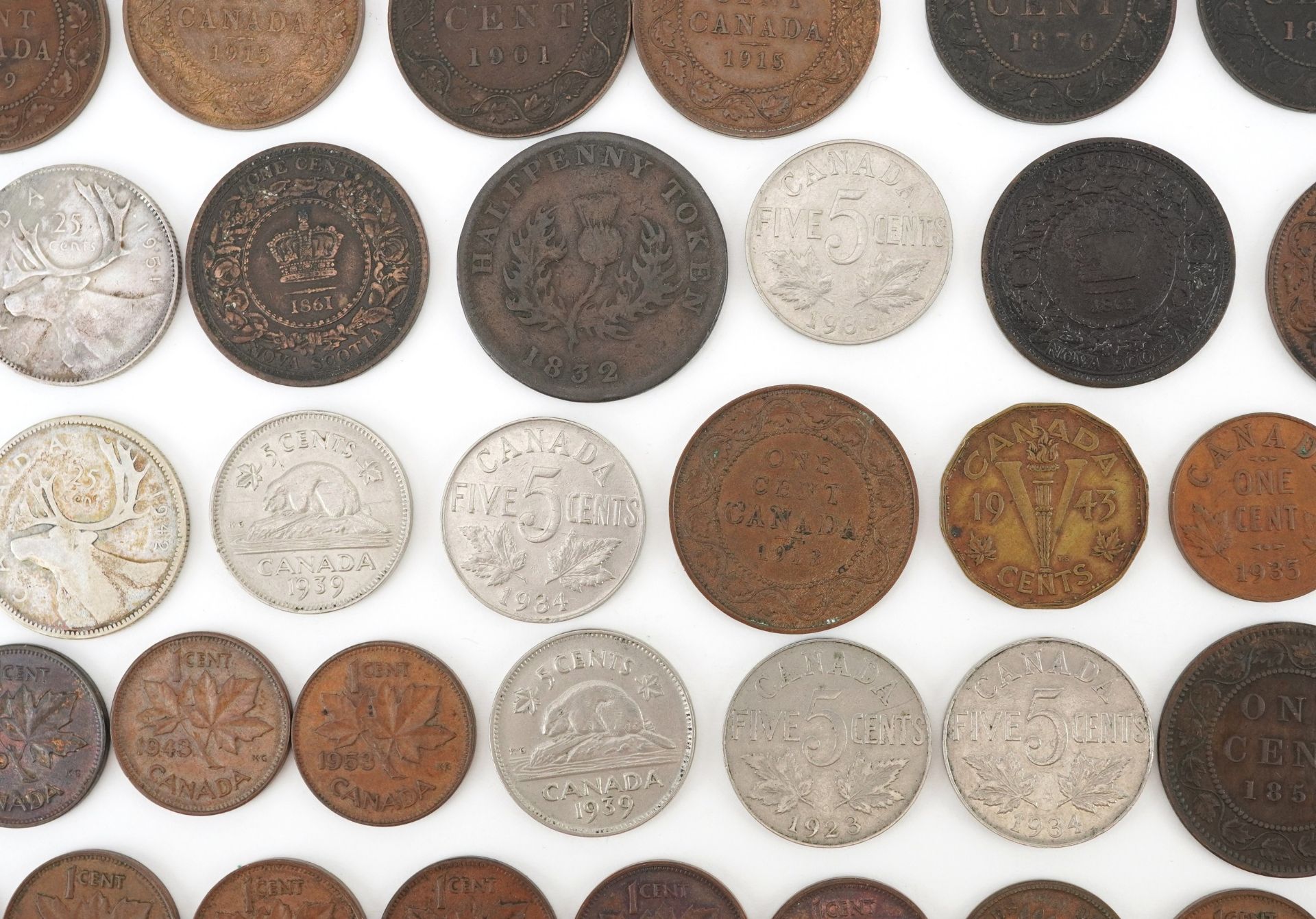 Early 19th century and later Canadian coinage and tokens including Nova Scotia one penny tokens, - Image 6 of 20