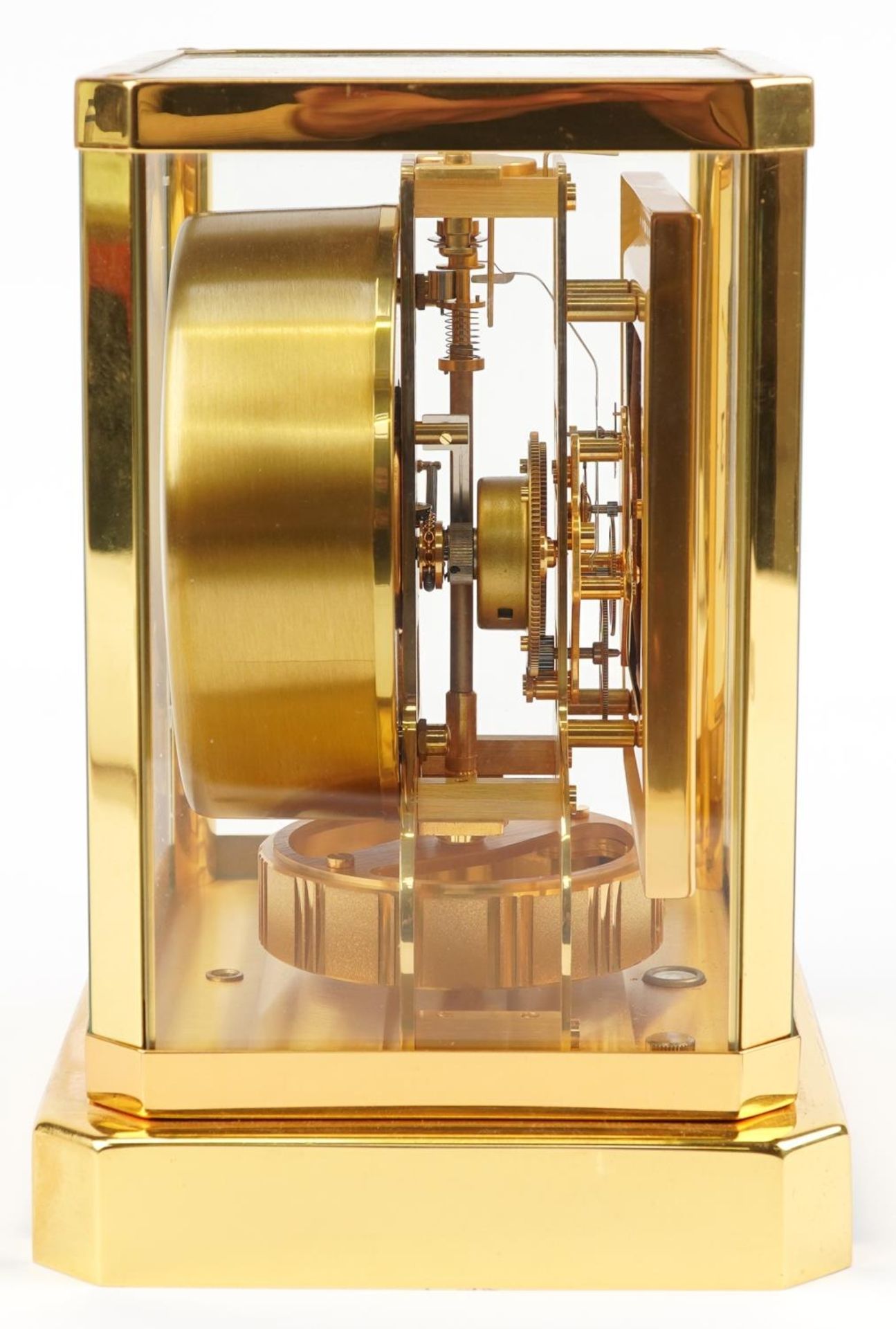 Jaeger LeCoultre brass cased Atmos clock with square dial having Arabic numerals, serial number - Bild 3 aus 5