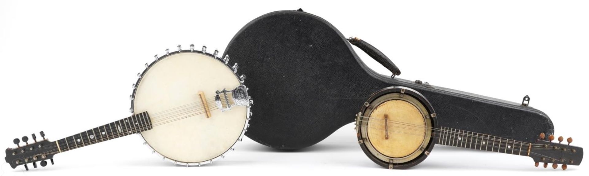 Two vintage eight string musical instruments comprising a Windsor Premier Banjolin model 1 with - Bild 2 aus 6