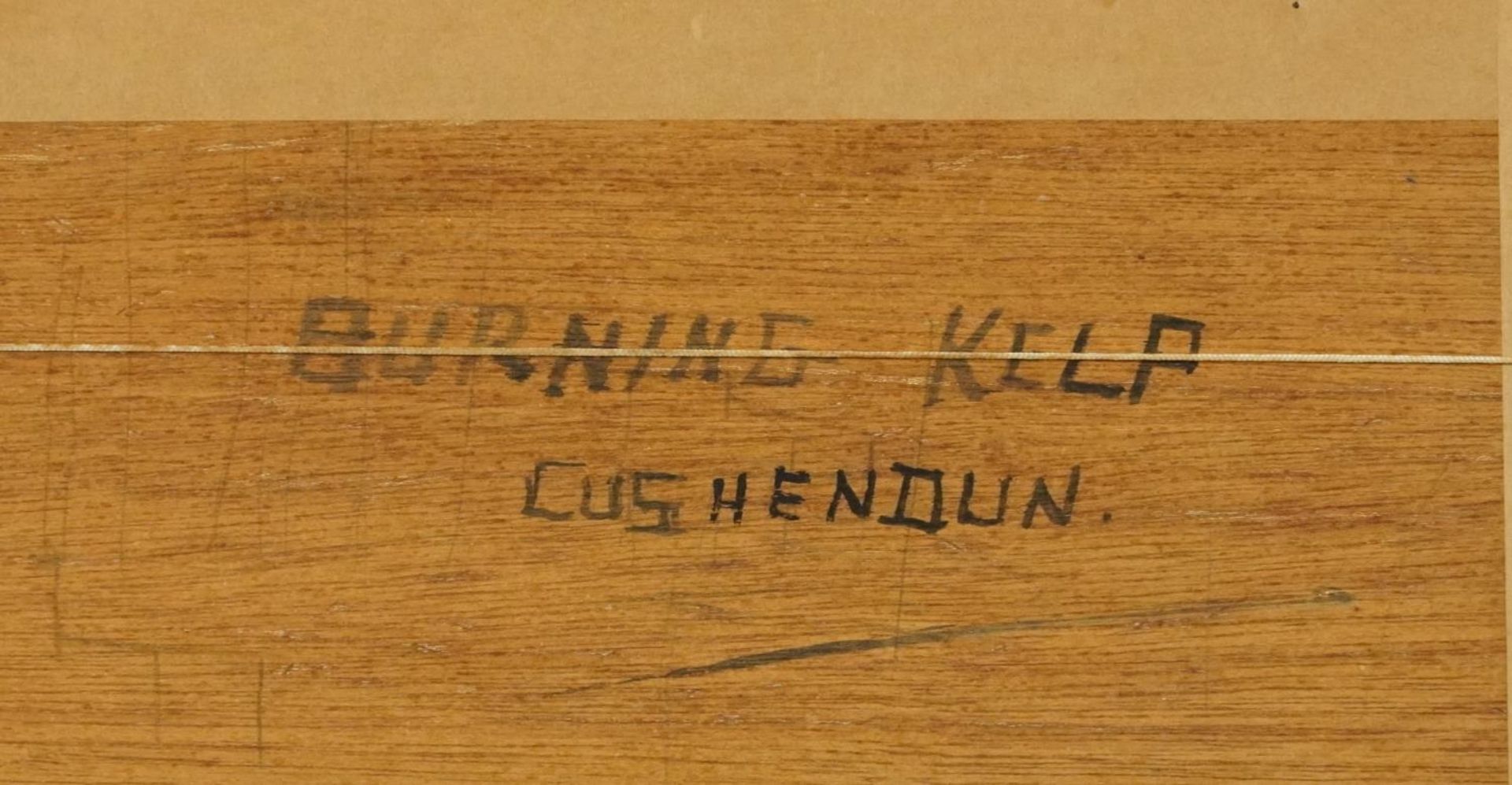 James Humbert Craig - Burning kelp at Cushendun, Co. Antrim, Irish school oil on board, inscribed - Bild 5 aus 5