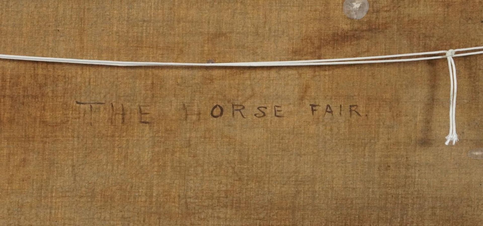 After Rosa Bonheur - The Horse Fair, equestrian interest French school oil on canvas bearing an - Bild 5 aus 5