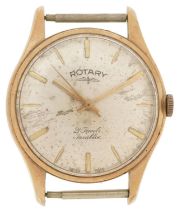 Rotary, gentlemen's 9ct gold manual wind wristwatch, 33mm in diameter, 24.8g