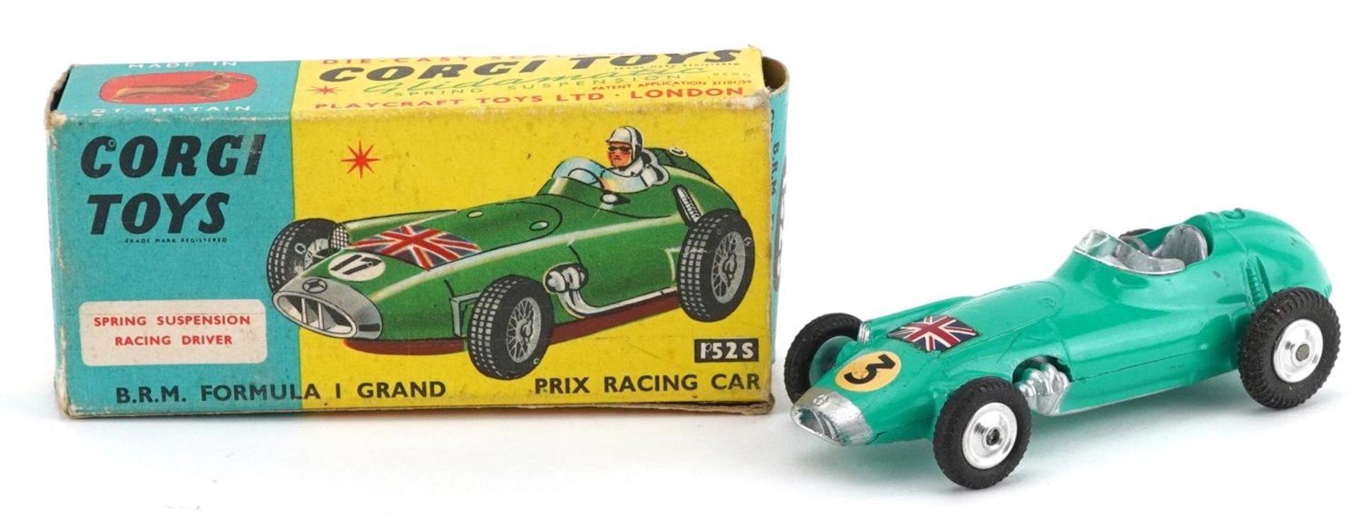Corgi Toys BRM Formula I Grand Prix diecast racing car with box