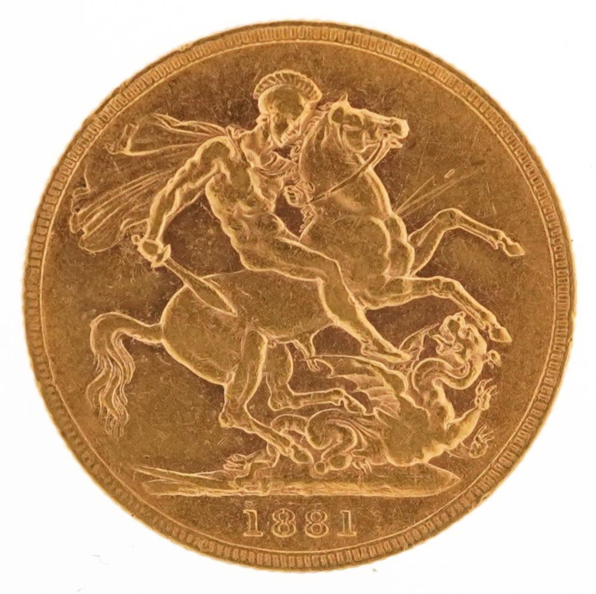 Victoria Young Head 1881 gold sovereign, Sydney Mint