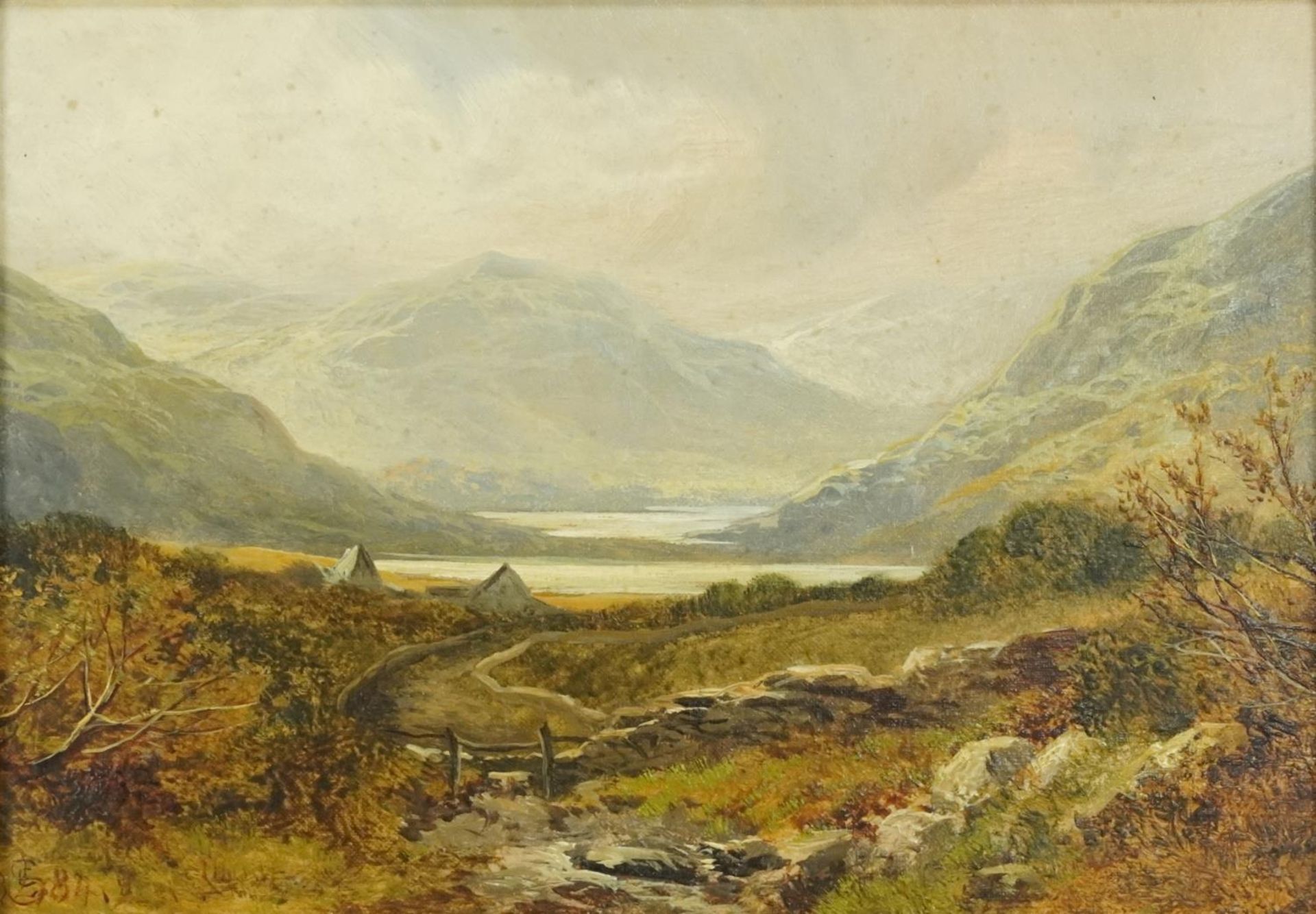 Vale of Gandalough, 19th century Irish school oil on canvas bearing an indistinct monogram,