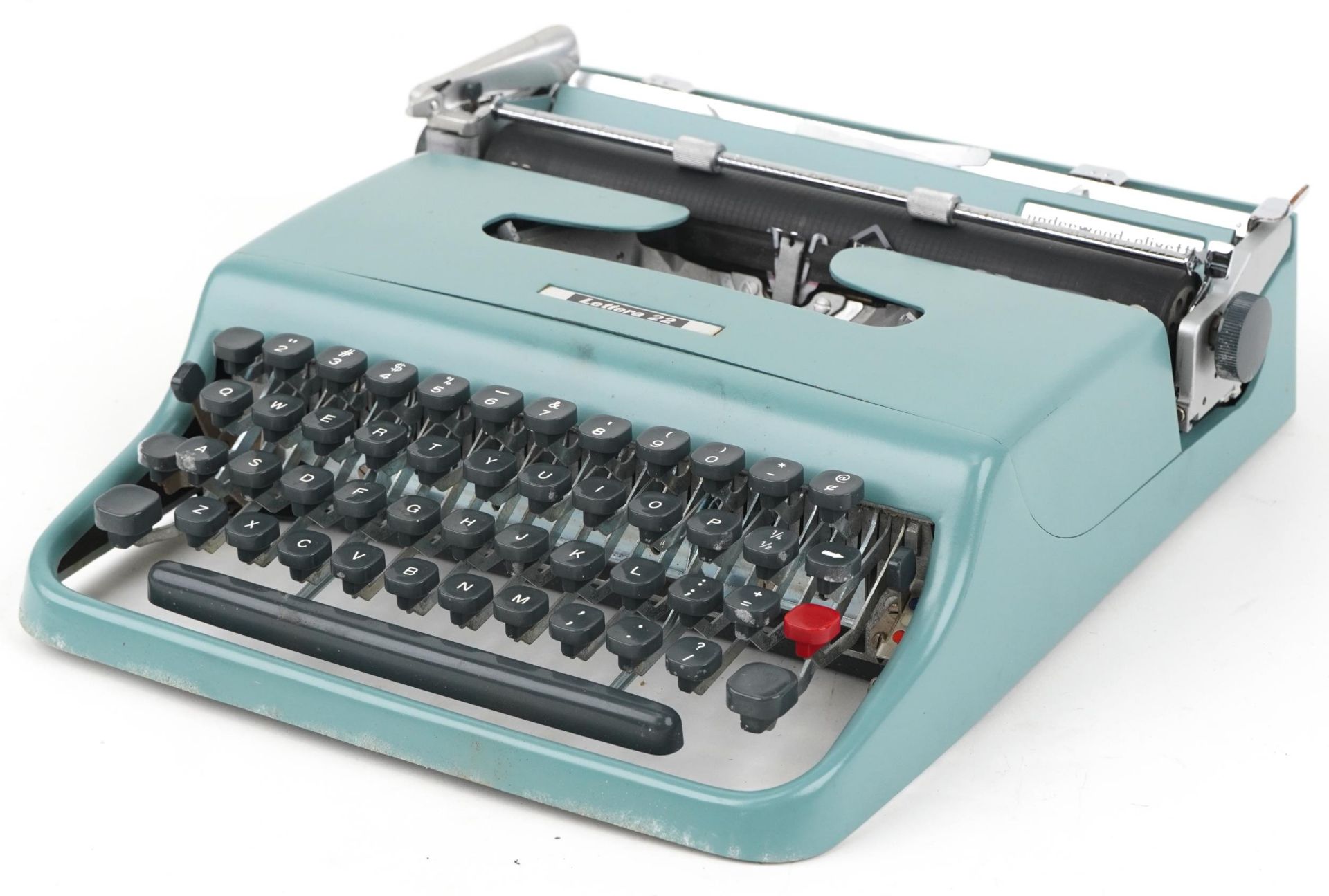 Vintage Lettera 22 portable typewriter with case - Bild 2 aus 4