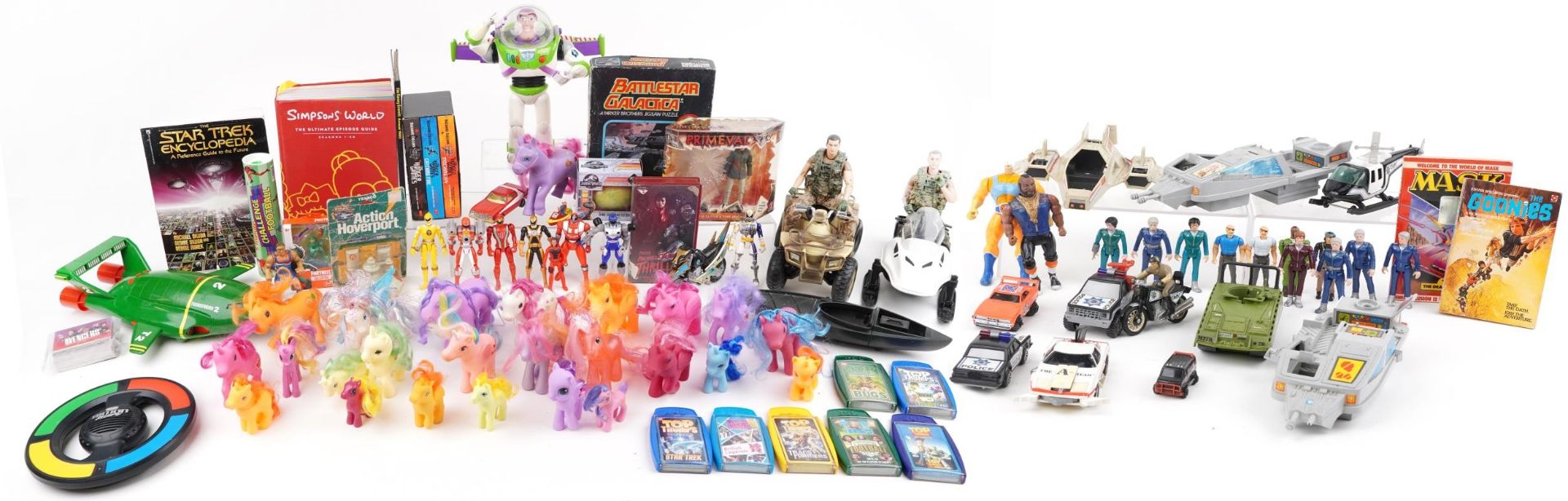 Vintage and later toys and related including My Little Ponies, Thunderbirds, Action Hover Port by