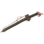 Chinese sword formed of cash coins, 41cm in length
