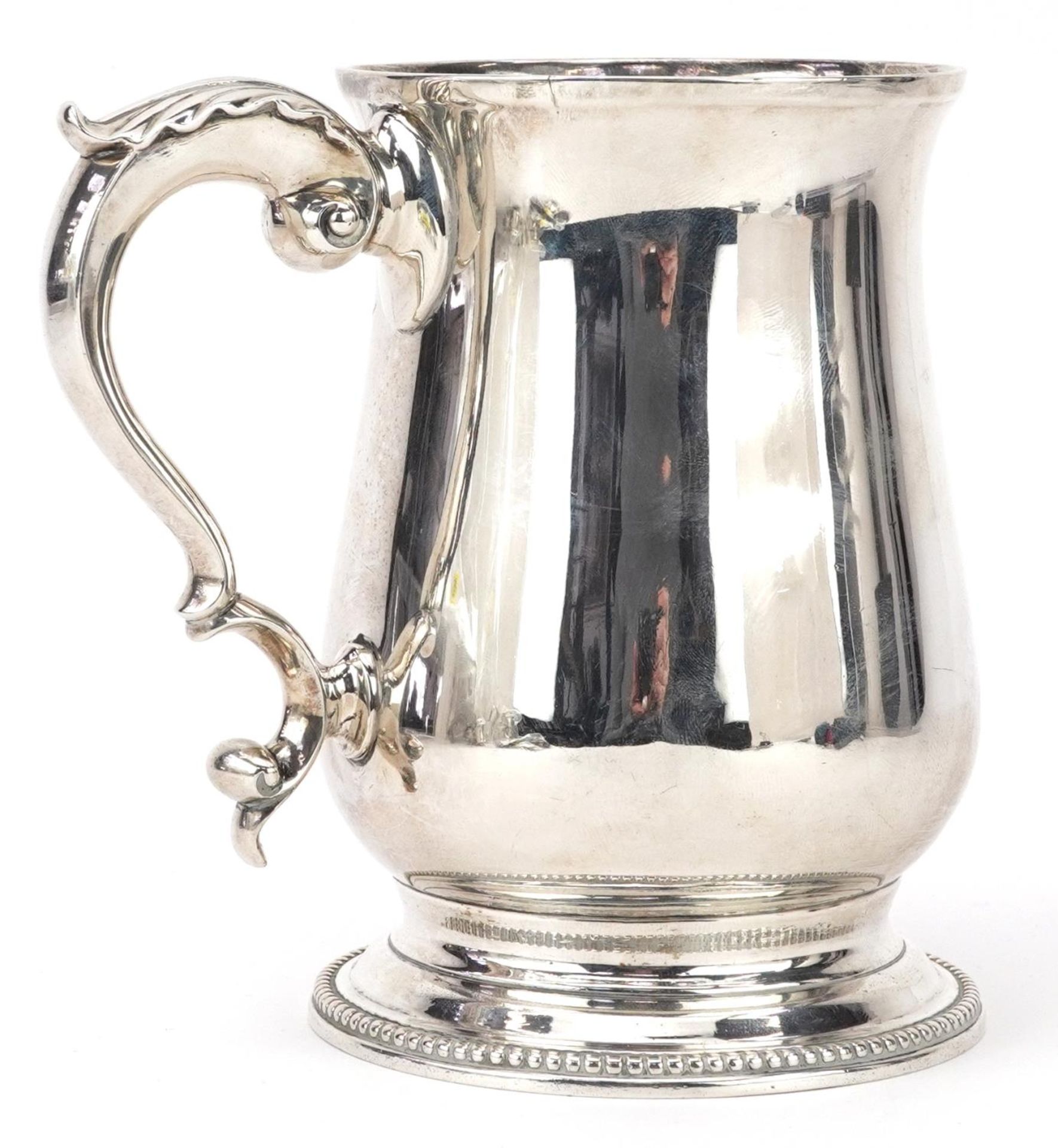 Charles Wright, George III silver baluster tankard, London 1818, 13cm high, 437.8g - Bild 2 aus 4