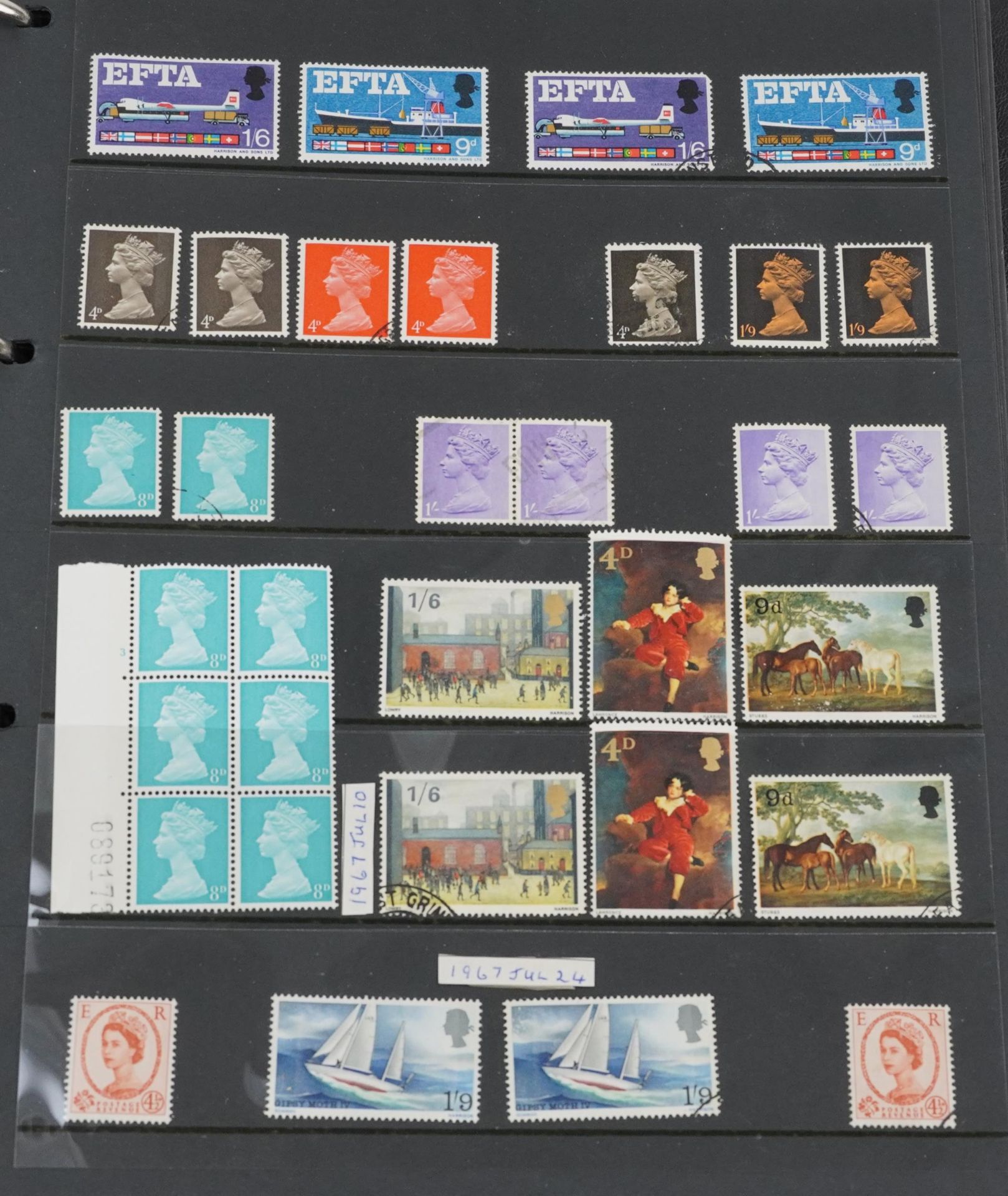 Collection of British mint and used stamps arranged in five albums or stock books including booklets - Image 11 of 13
