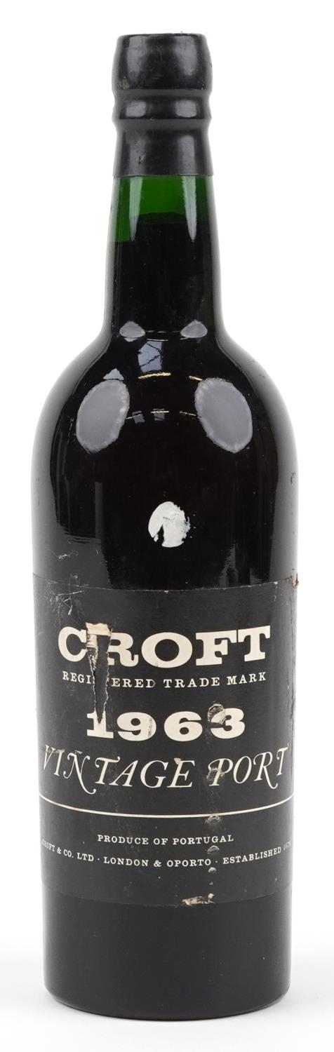 Bottle of Croft 1963 vintage port