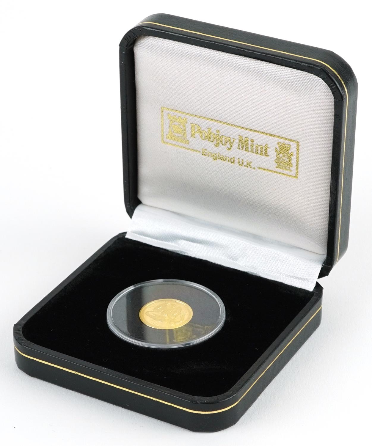 Elizabeth II Isle of Man 2008 proof pure gold Angel, Special Edition 25th anniversary housed in a