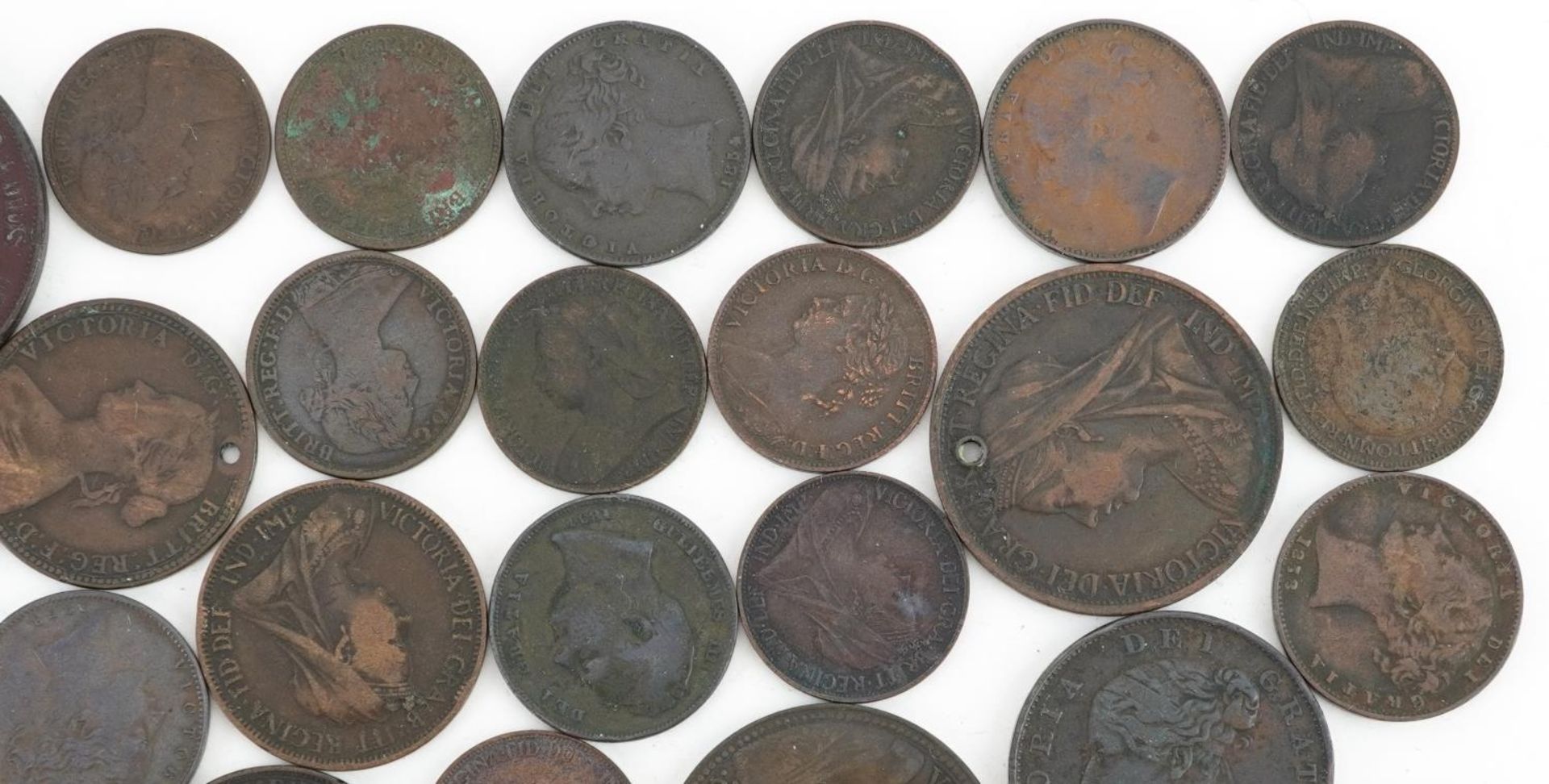 William IV and later British copper coinage including pennies, half pennies and farthings - Bild 8 aus 10