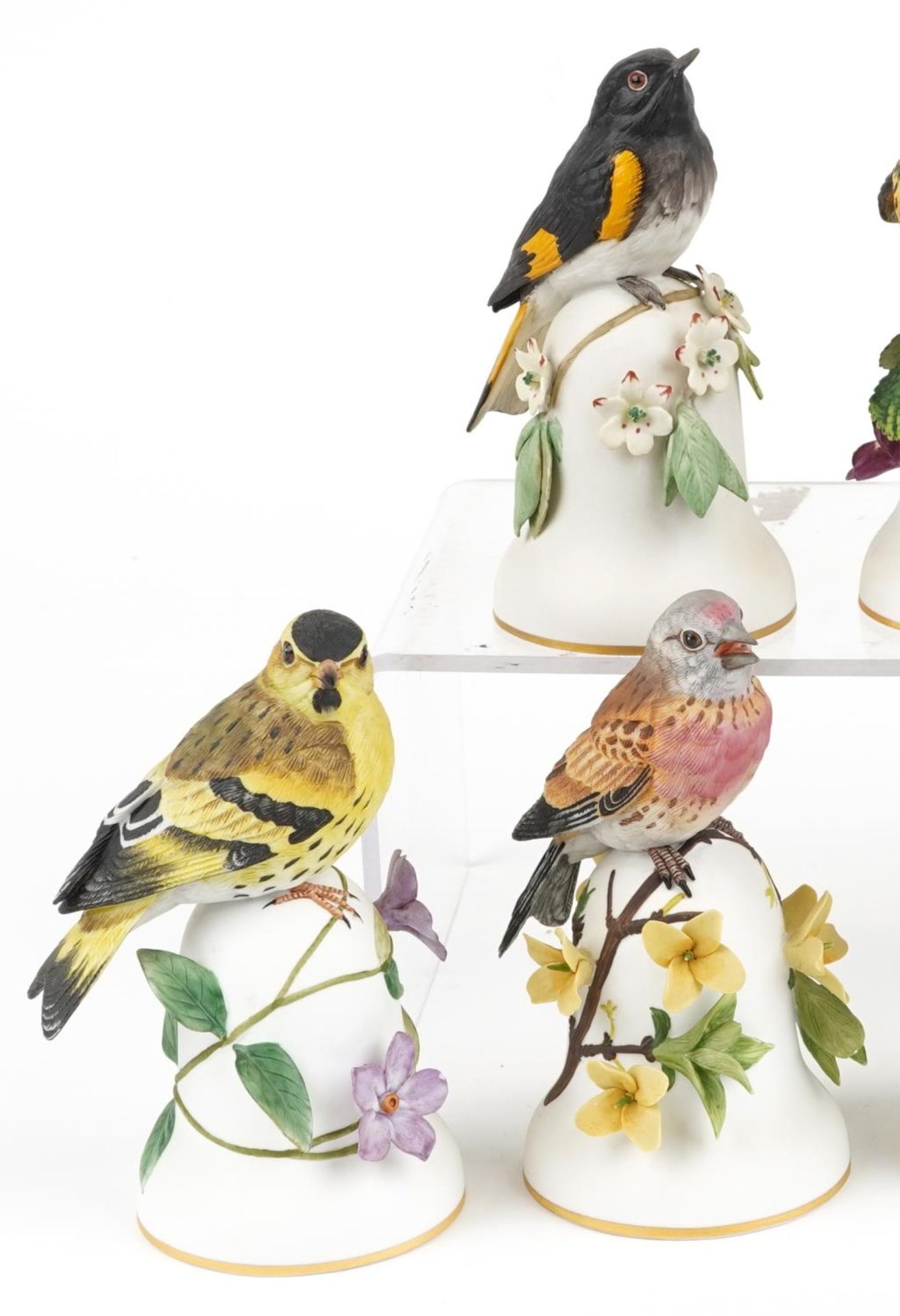 Peter Barrett for Franklin Porcelain, eight hand painted porcelain bird table bells including The - Image 2 of 5