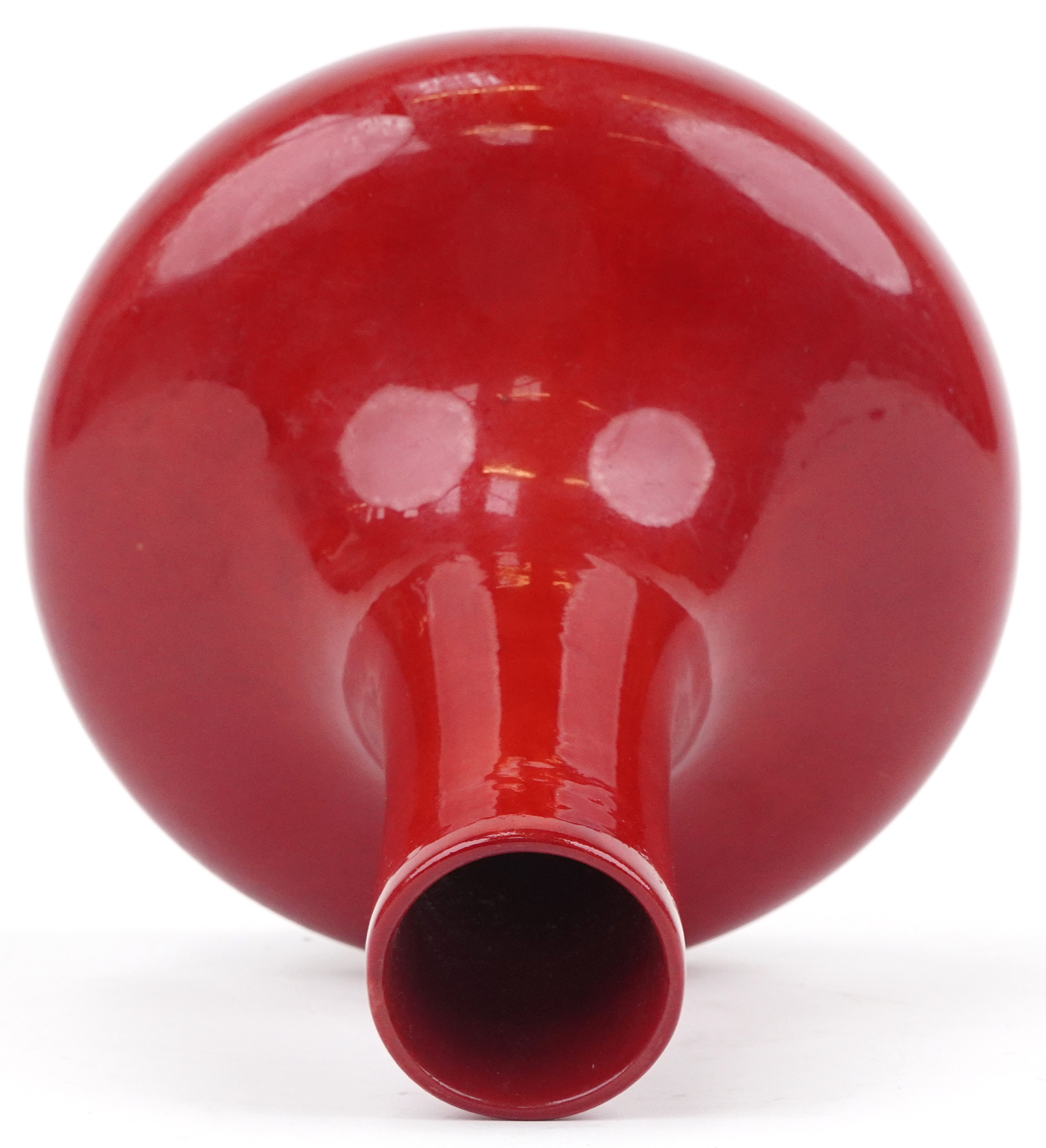 Large Bernard Moore red flambe vase, inscribed BM England to the base, 26.5cm high - Image 3 of 5