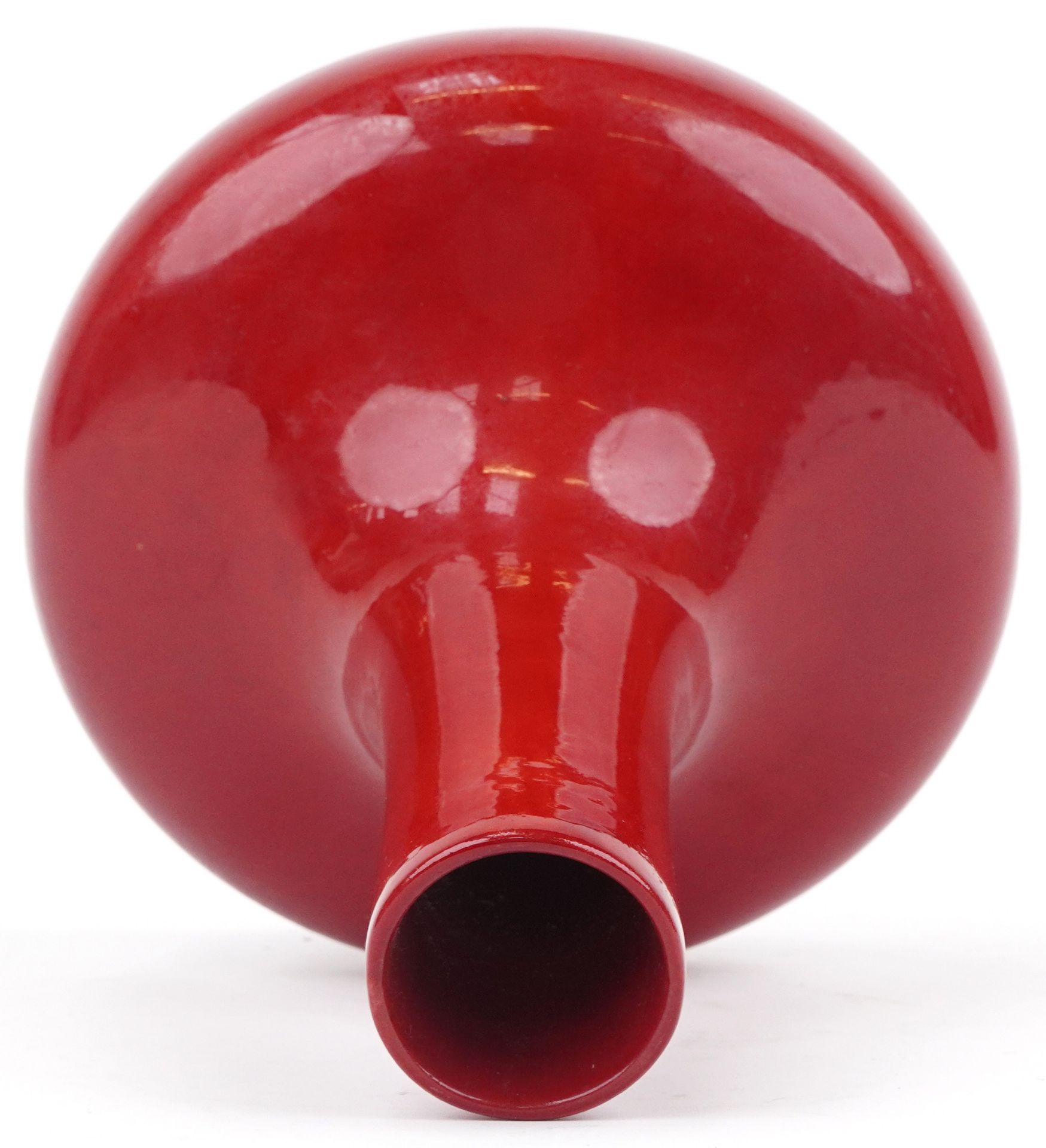 Large Bernard Moore red flambe vase, inscribed BM England to the base, 26.5cm high - Image 3 of 5