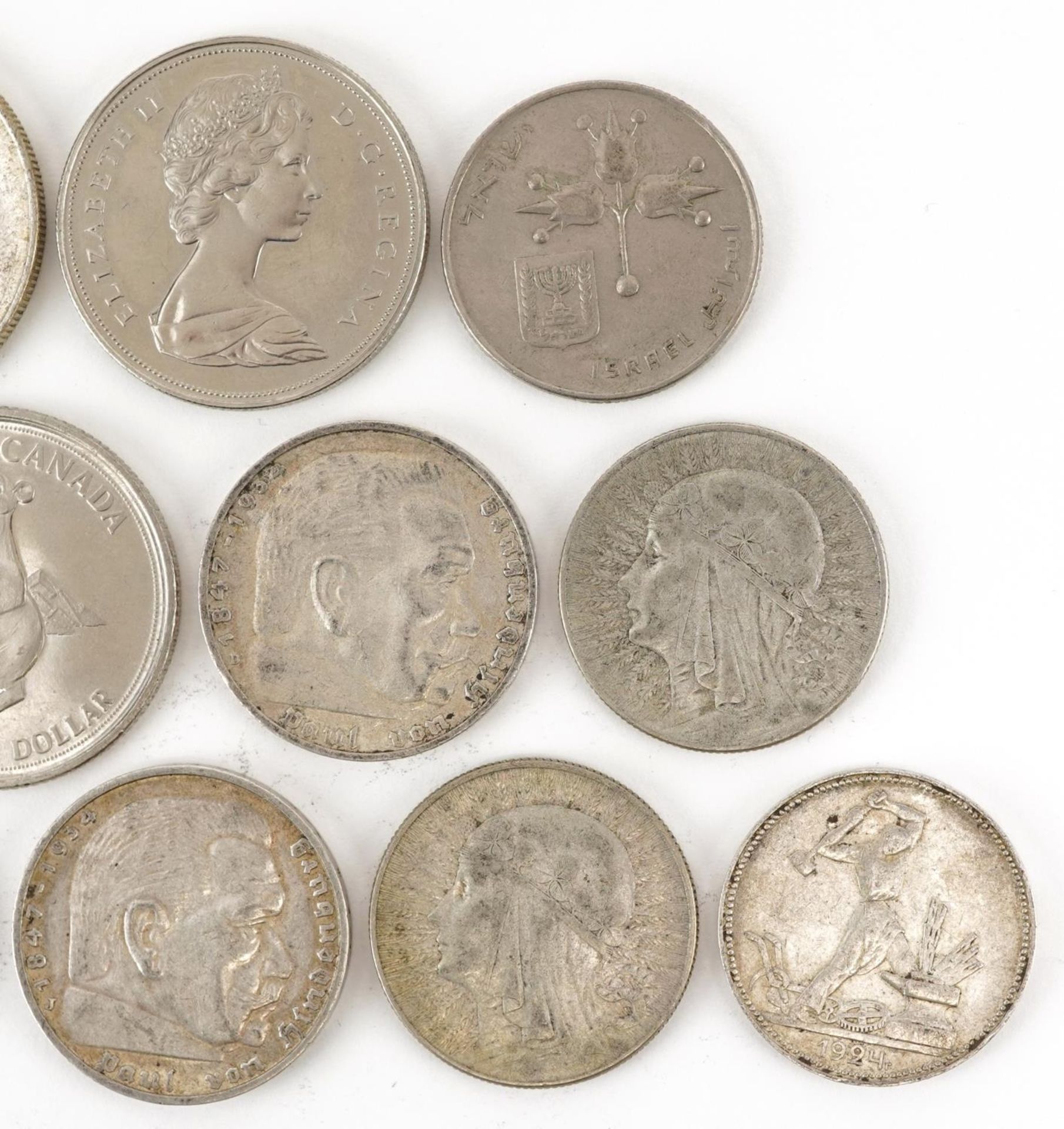 European coinage, some silver, including five reichs and one Dutch guilder, total 134g - Image 6 of 6