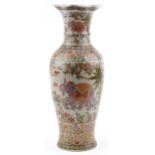 Large Chinese porcelain vase decorated with elephants and flowers, 59.5cm high