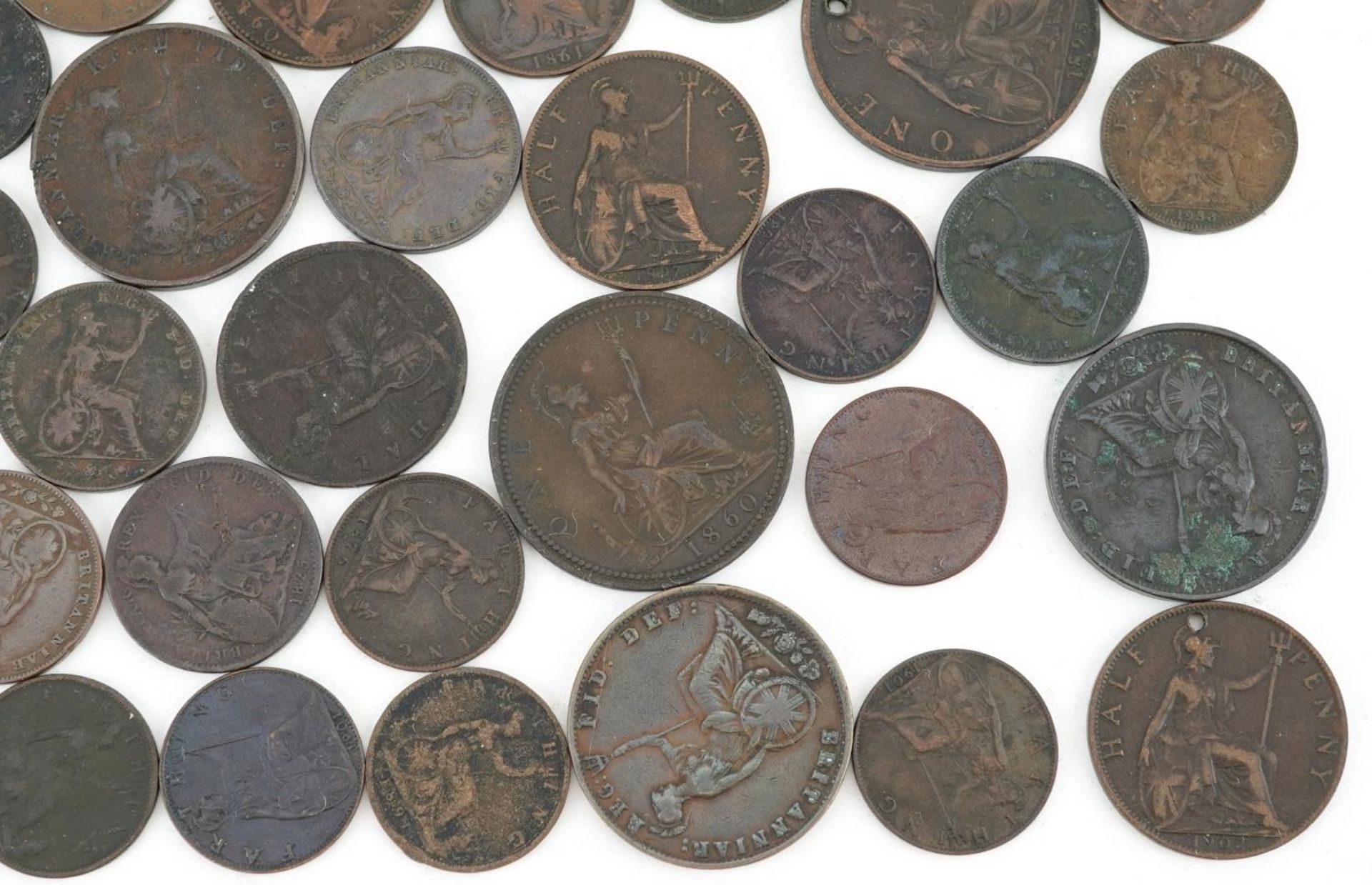 William IV and later British copper coinage including pennies, half pennies and farthings - Bild 5 aus 10