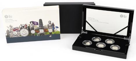 Elizabeth II 2019 United Kingdom fifty pence silver proof piedfort coin set, British Culture
