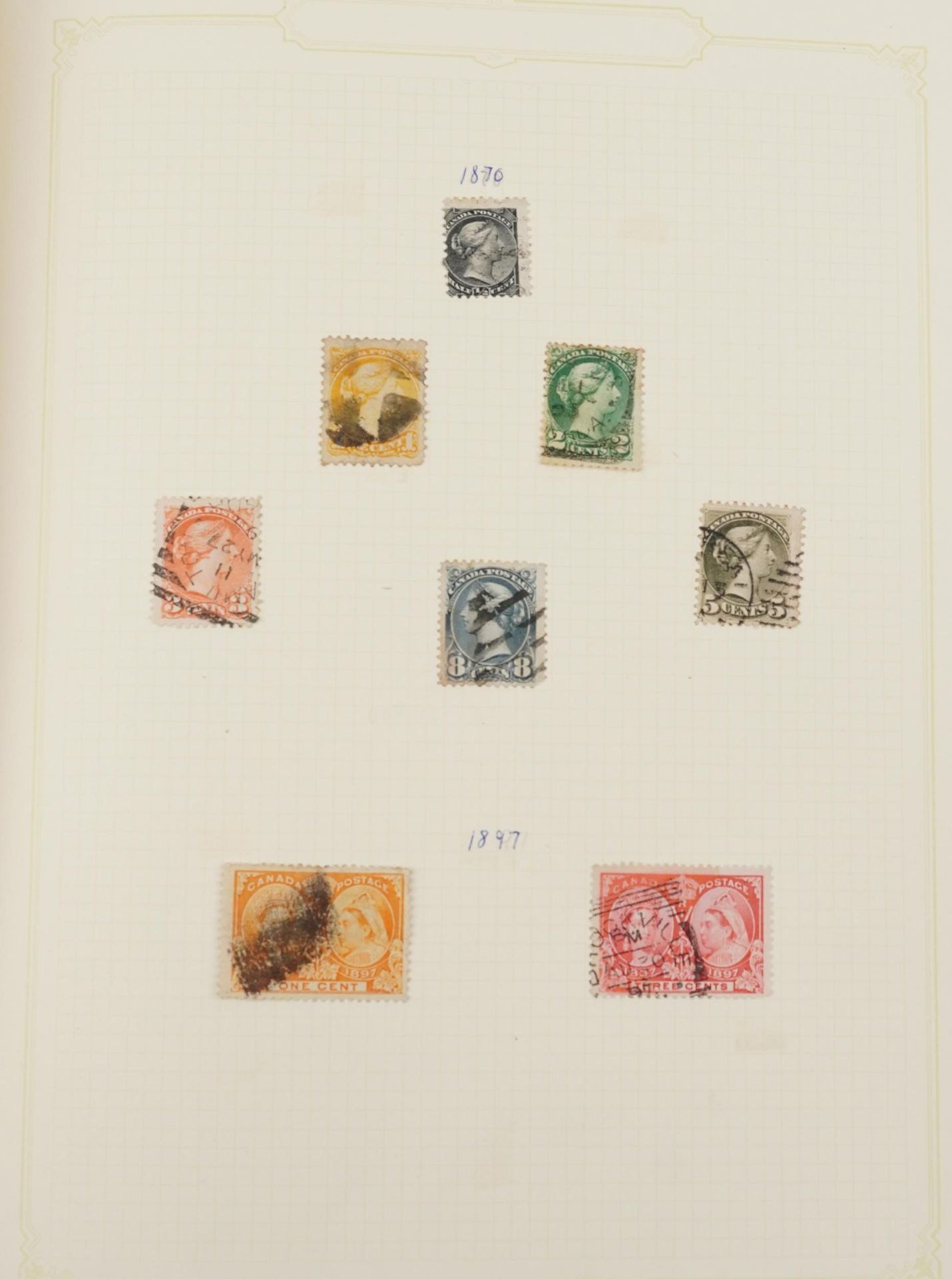 19th century and later world stamps arranged in two stock books including Canada and United States