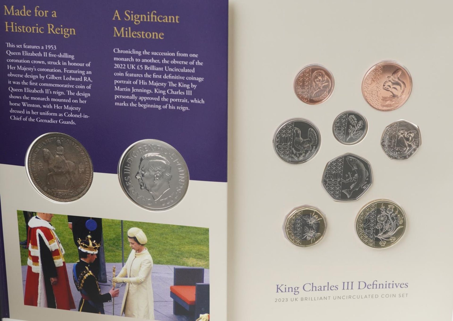 United Kingdom coinage by The Royal Mint comprising 2022 Britannia one ounce uncirculated coin, 2023 - Bild 4 aus 4