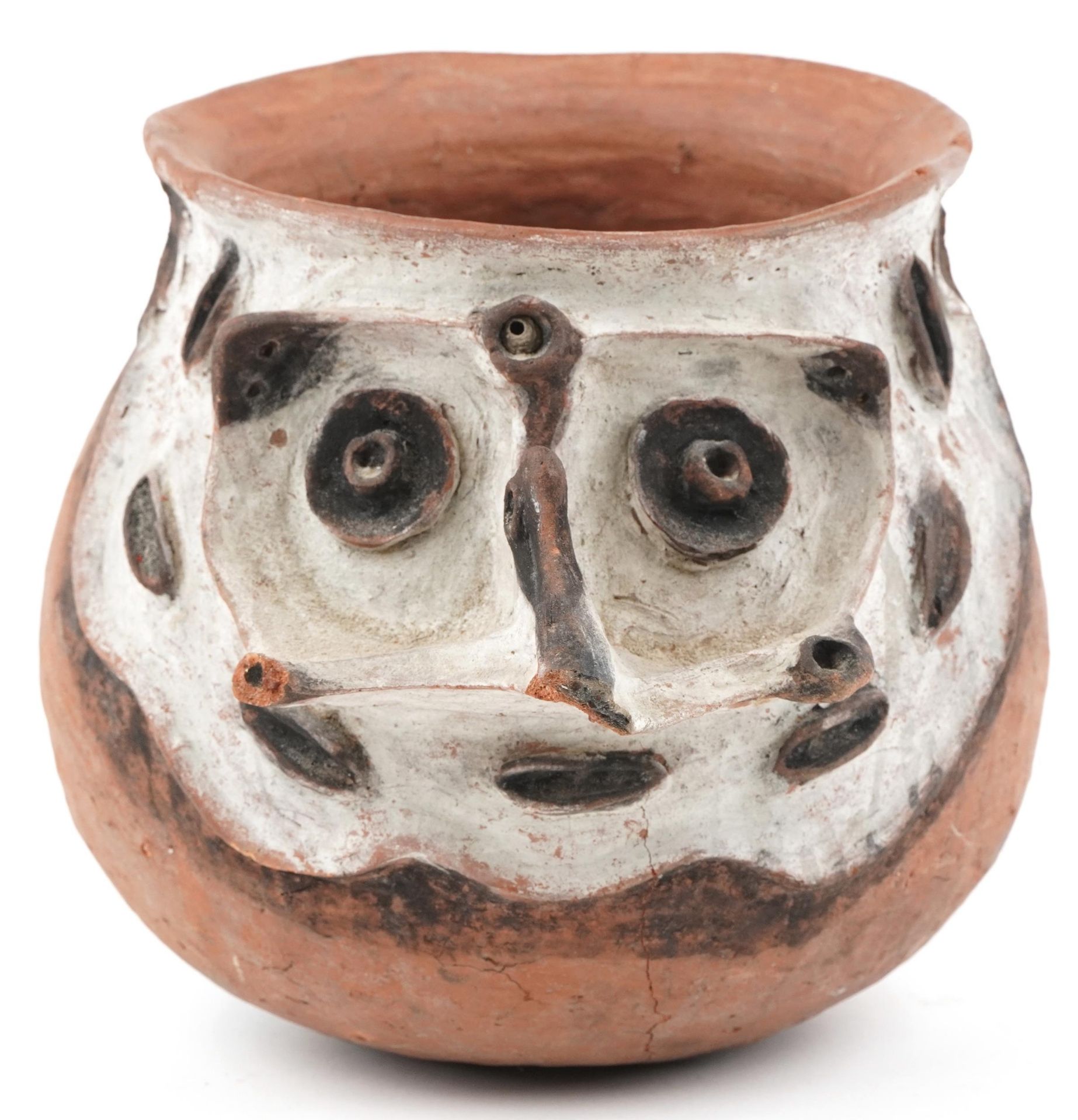 Tribal interest oceanic Aibom Village Sago storage jar from Papua New Guinea, 20cm high