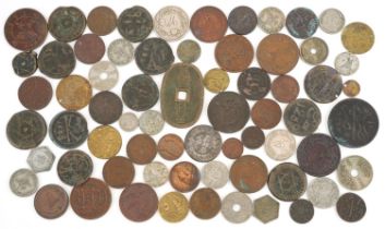 Antique and later Asian, Persian and African coinage including Japanese tenpo tsuho, tai-kuo