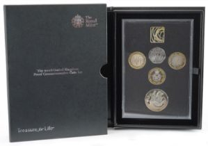 Elizabeth II 2018 United Kingdom proof commemorative coin set by The Royal Mint with fitted case,
